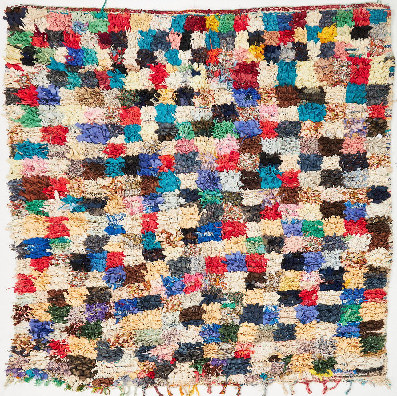 CARPET. Boucherouite, Morocco, ca 190x175 cm.