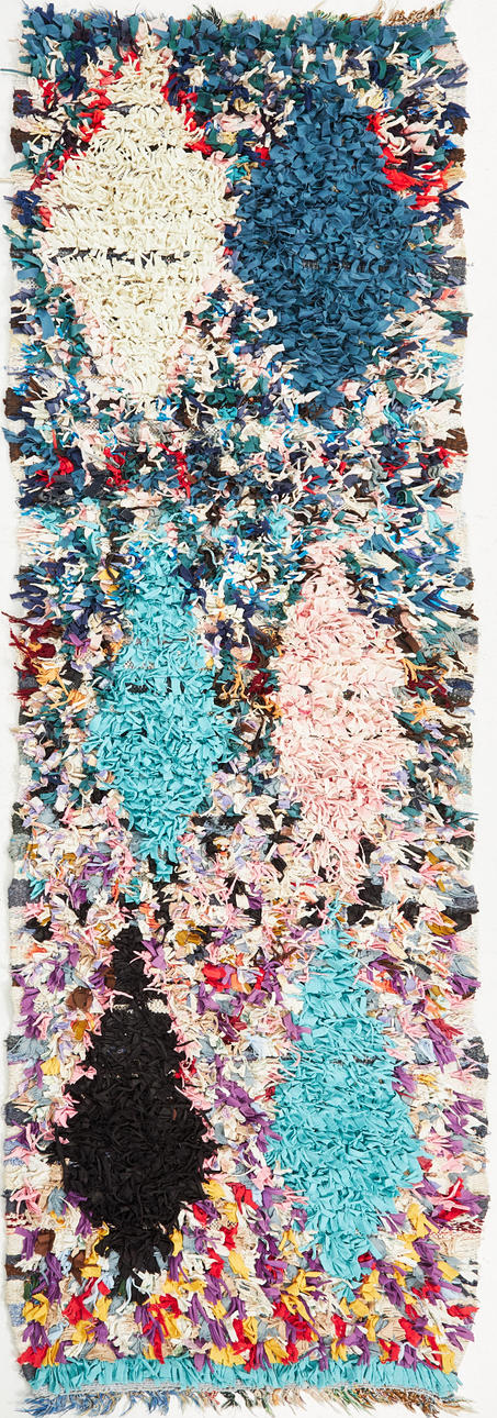 CARPET. Boucherouite gallery model, Morocco, approx. 260x81 cm.