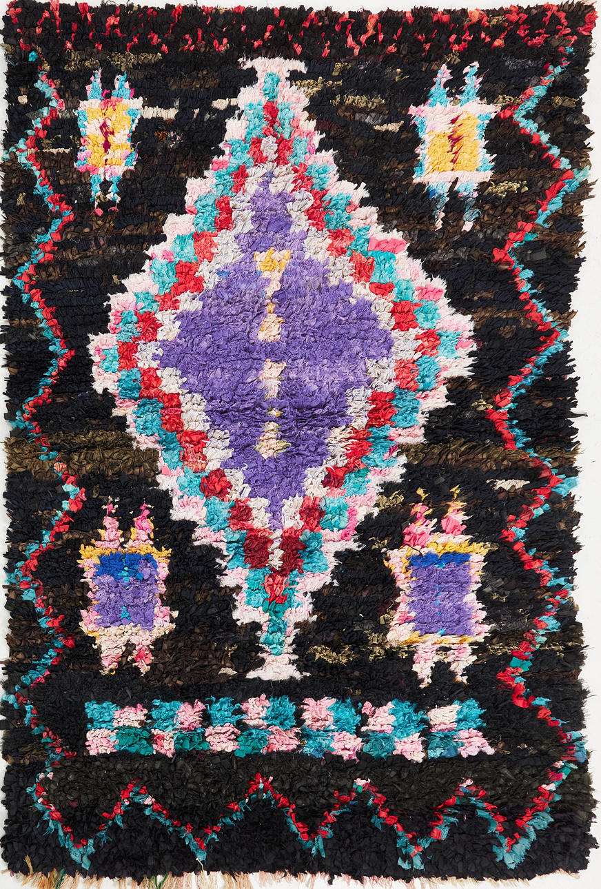 CARPET. Boucherouite, Morocco, approx. 180x125 cm.