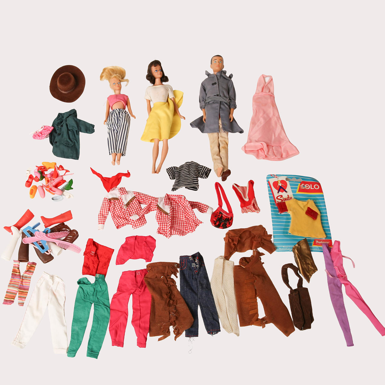 BARBIE, KEN & SKIPPER, 1960-tal, diverse kläder.