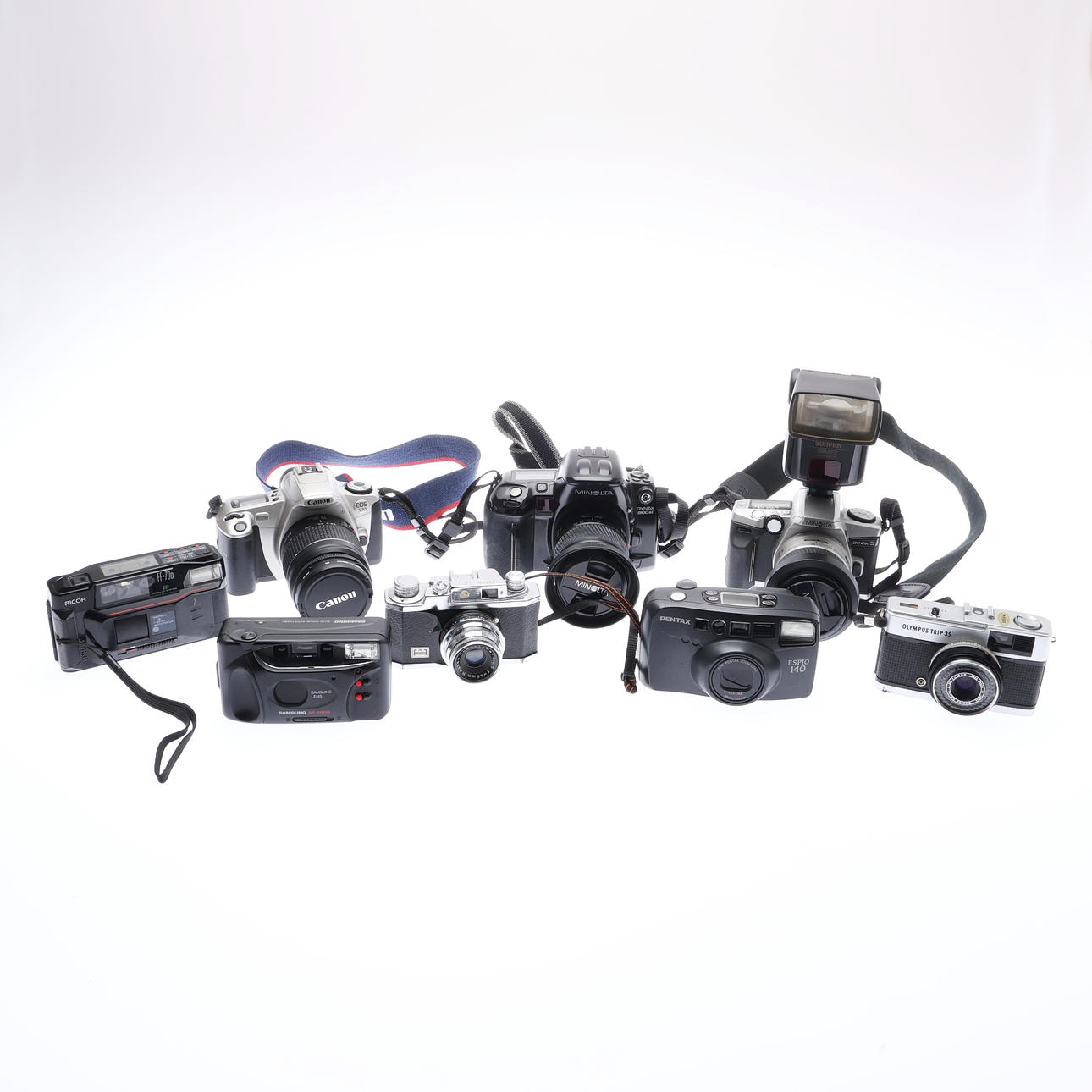 EIGHT 35MM FILM CAMERAS.