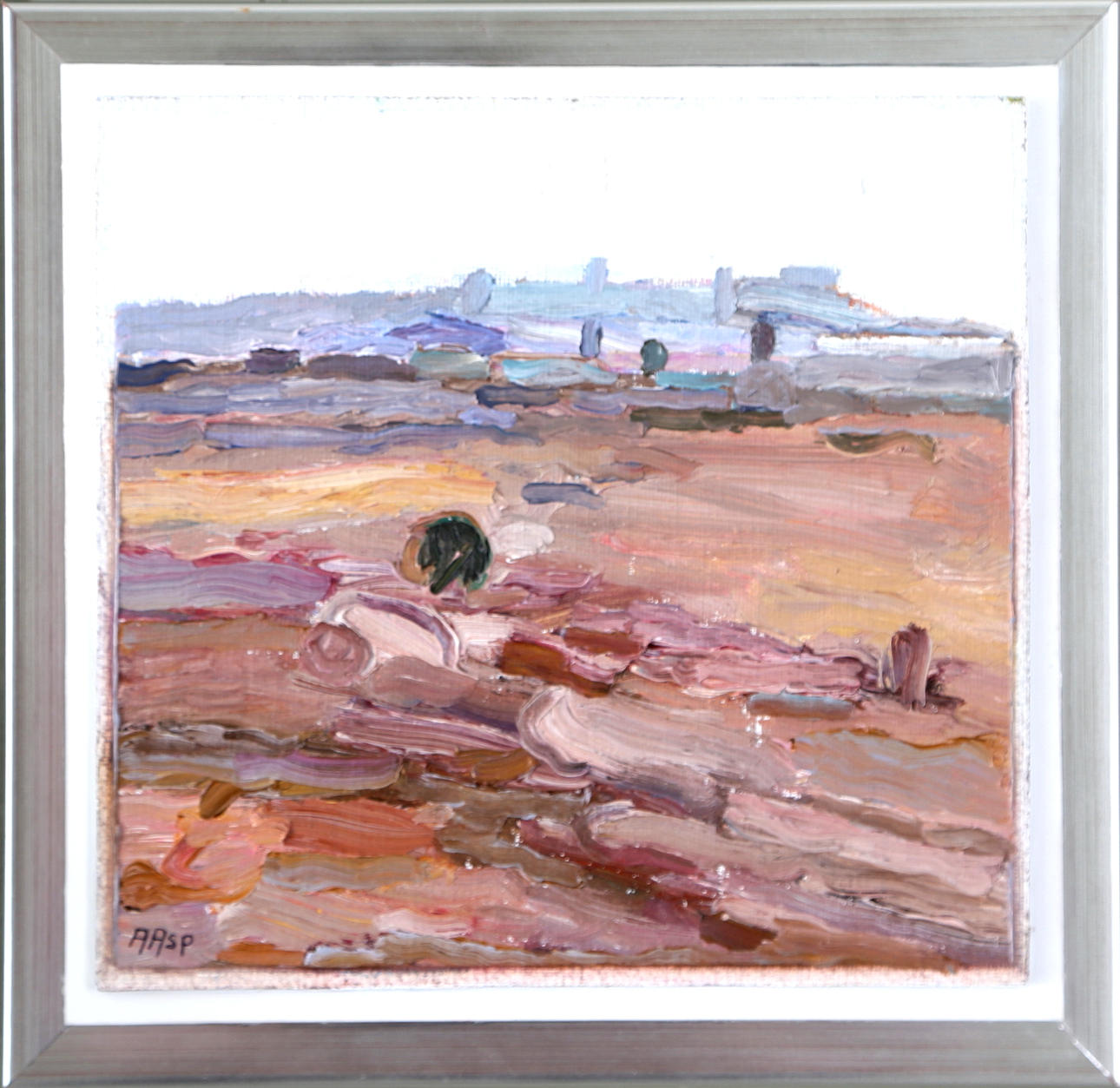 ARNE ASP. Ölandsmotiv, olja på pannå, signerad.