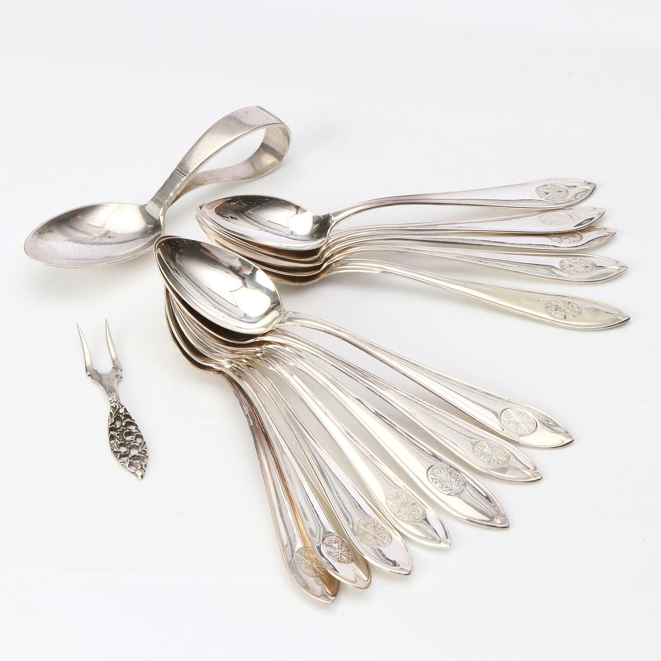 PARTI SILVERBESTICK, 14 ST. Vikt ca 210 gram.