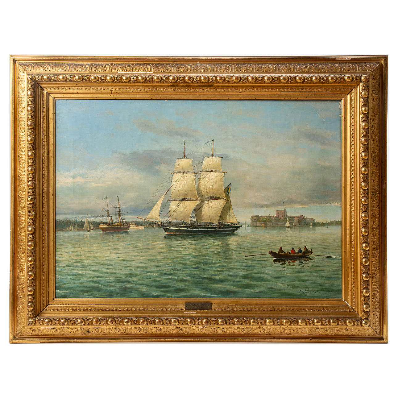 PEHR WILHELM CEDERGREN. Vy över Vaxholms fästning.