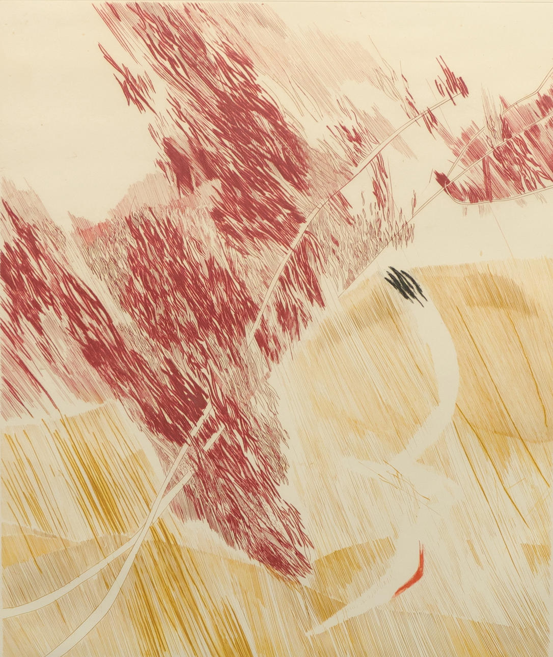 ULF TROTZIG. Color etching, signed.