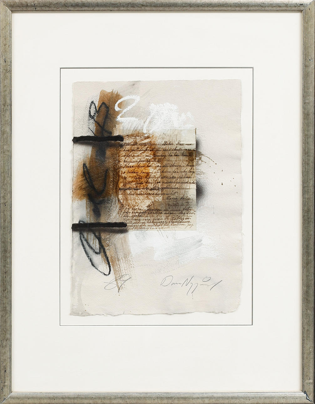 DAN NYGÅRD. Komposition, blandteknik, signerad.