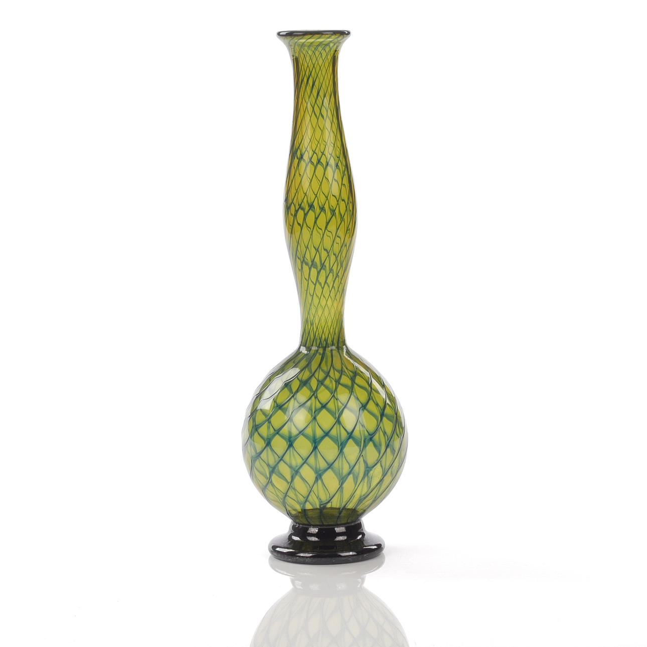 WILKE ADOLFSSON. Vase, art glass, signed.