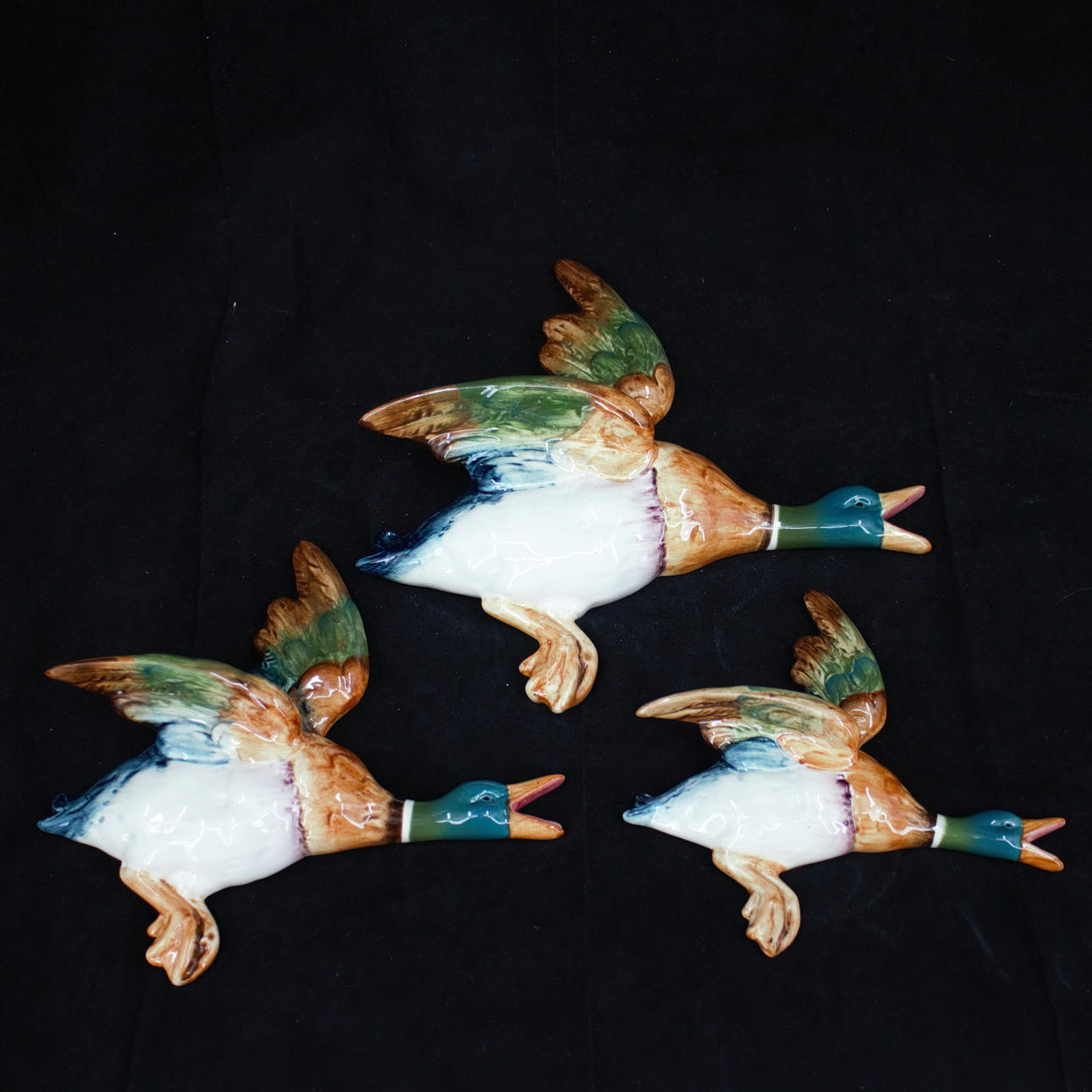 Three Flying Ducks Wall Reliefs, Beswick, England.