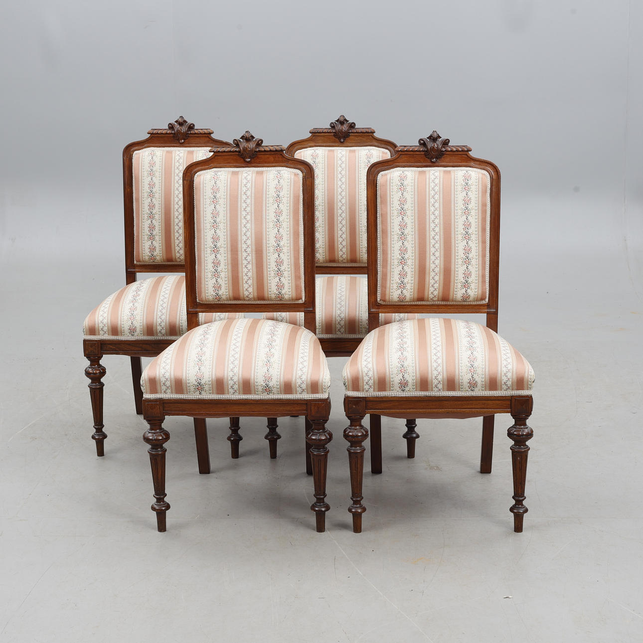 STOLAR, 4 stycken, nyrenässans, 1900-tal.