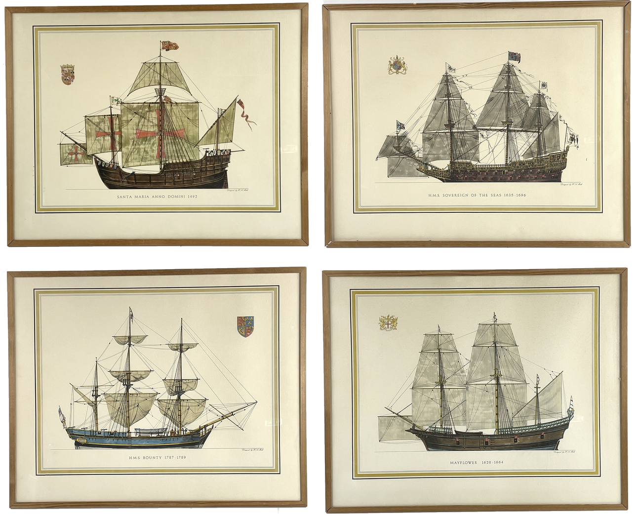 SHIP BOARDS, 4, offset printing, marked “Designed by H. A. Muth” in print.