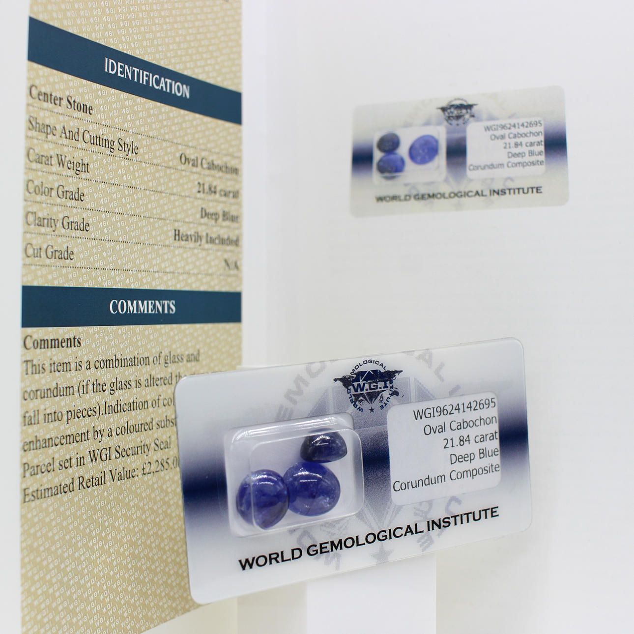 CERTIFIED CABOCHON SAPPHIRES 21.84CT.