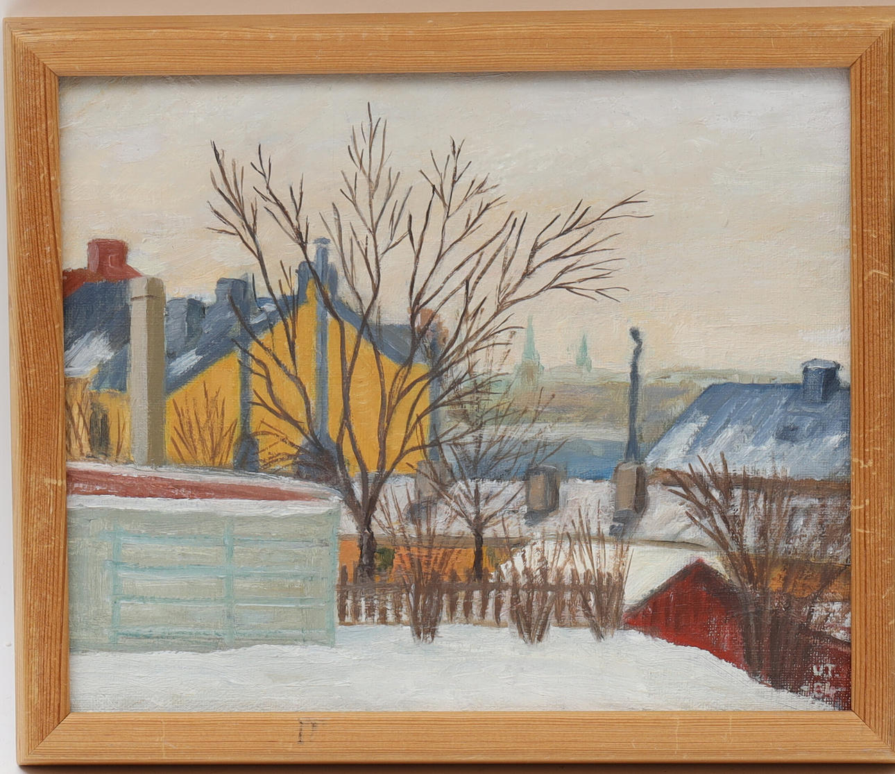 OIDENTIFIERAD KONSTNÄR. Cityscape, monogram signed UT, dated 84.