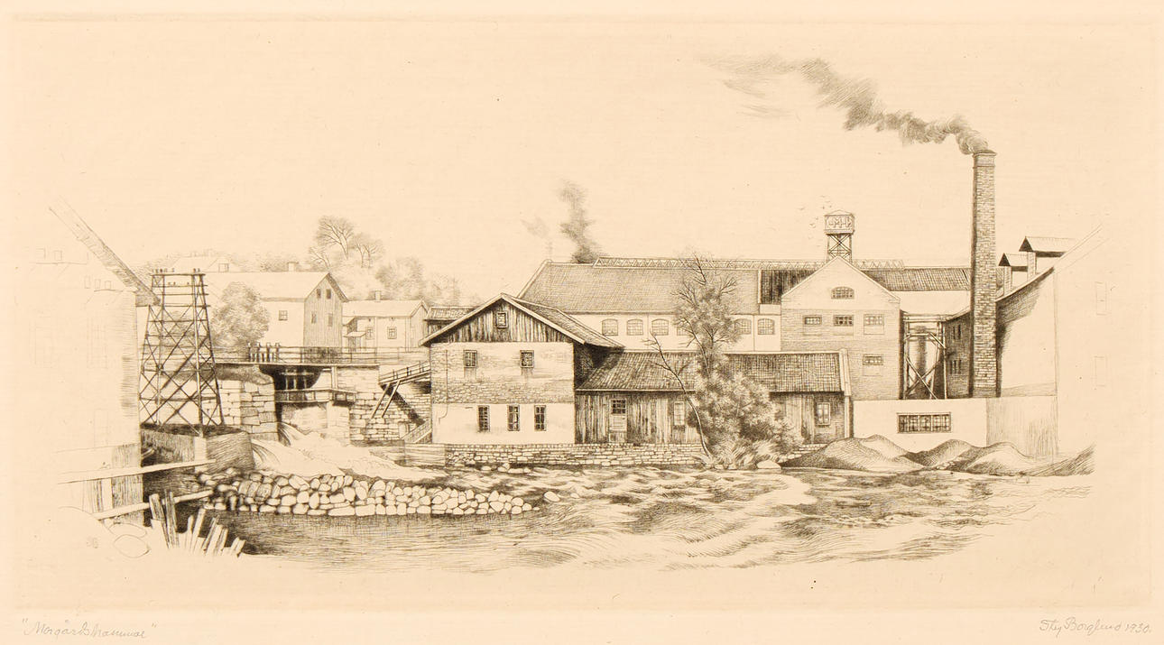 STIG BORGLIND. “Morgårdshammars bruk”, 1930.