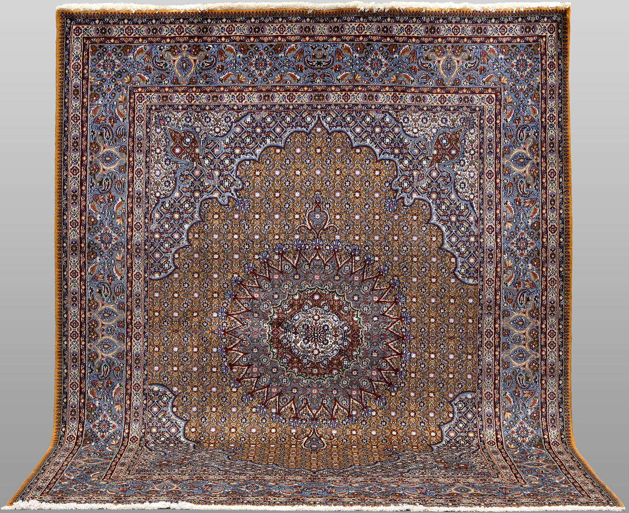 CARPET, “Moud”, silk trim, 245 x 200 cm.