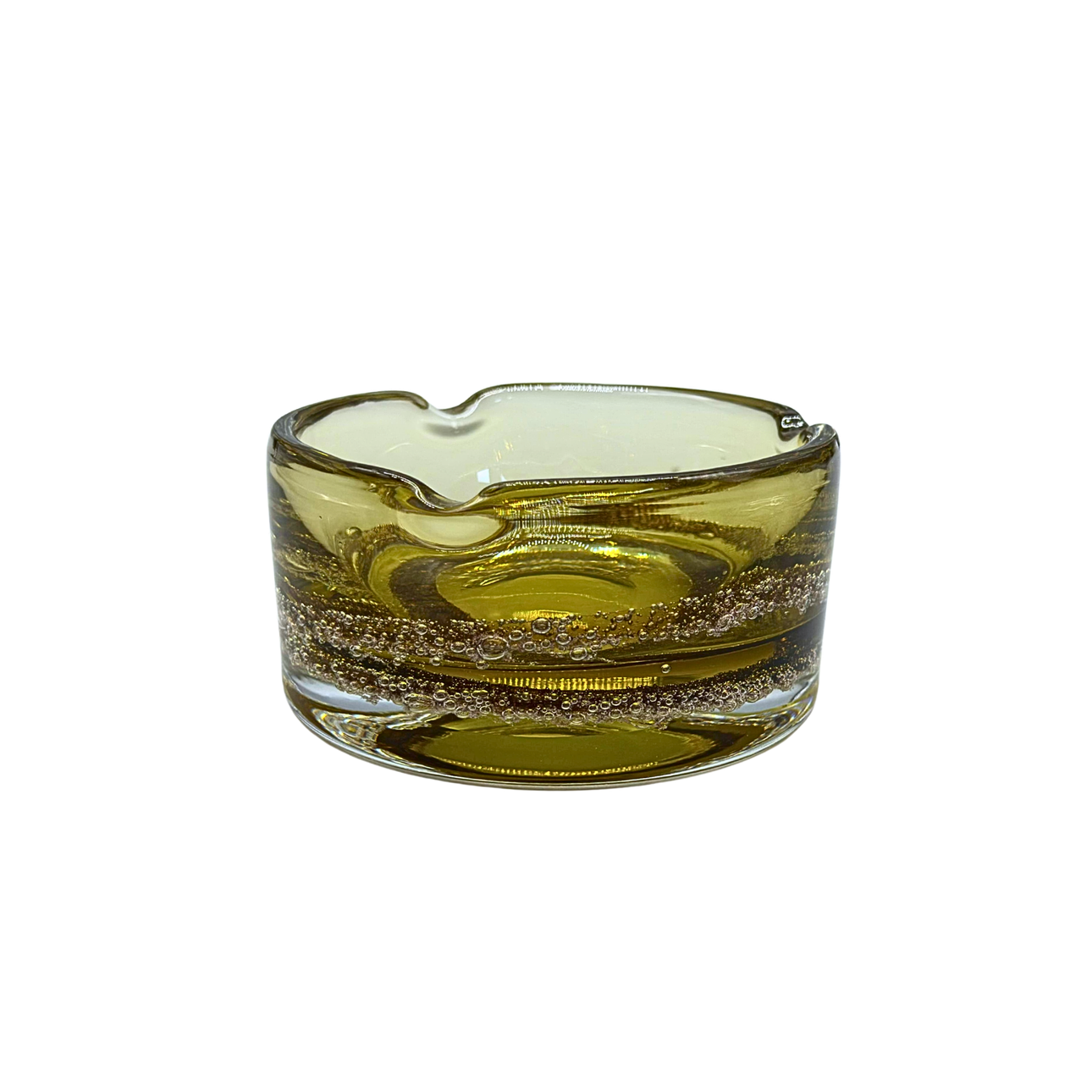 DESIGNER GLASS ASHTRAY.
