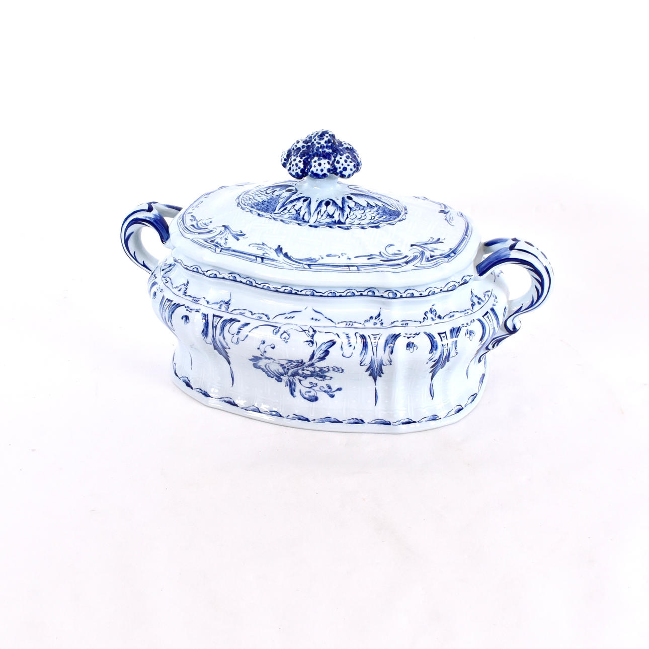 TERRINE WITH LID, flintware, “Rehnska”.