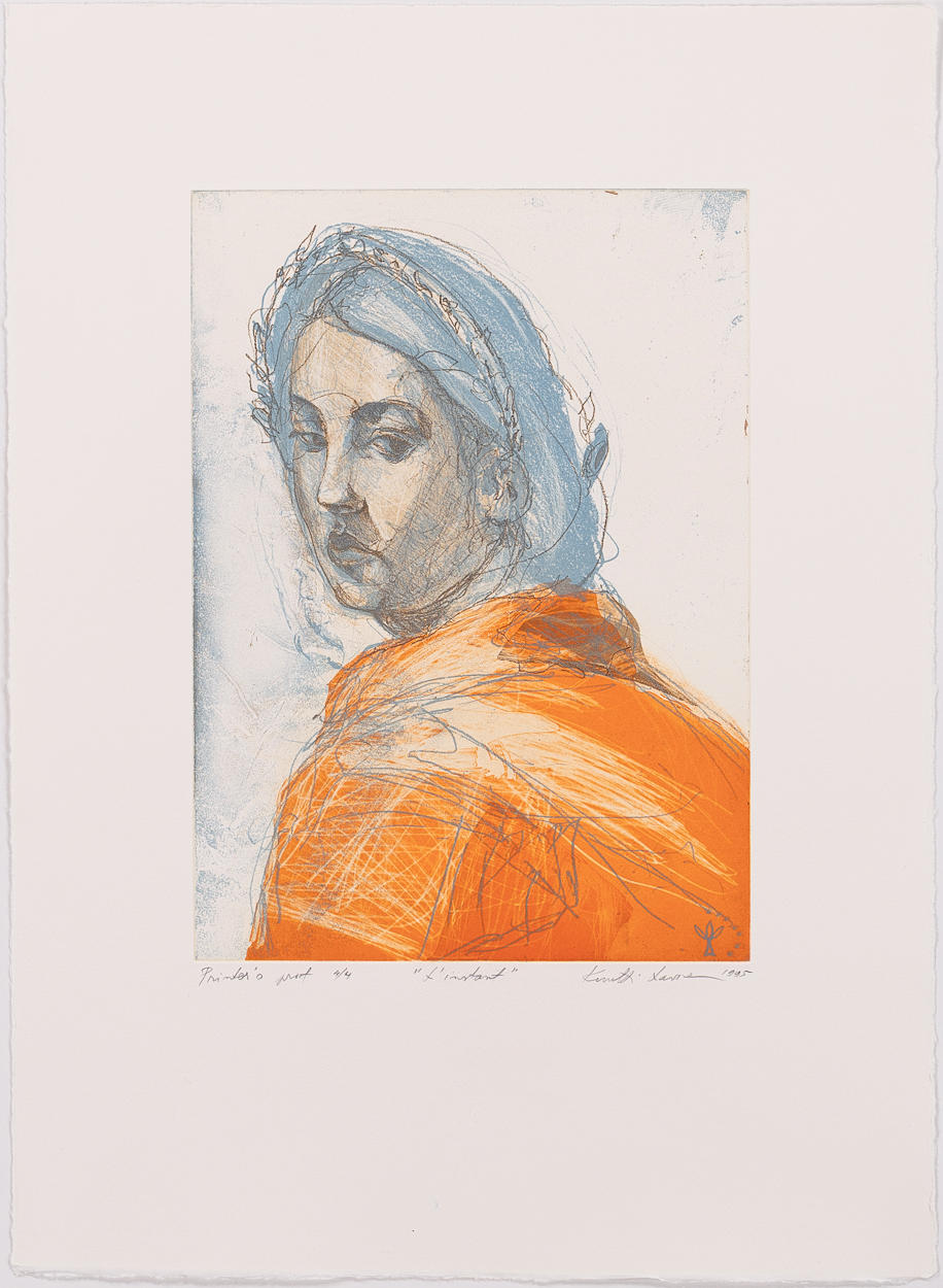 KUUTTI LAVONEN. "L´ instant", etsning, oramat blad.