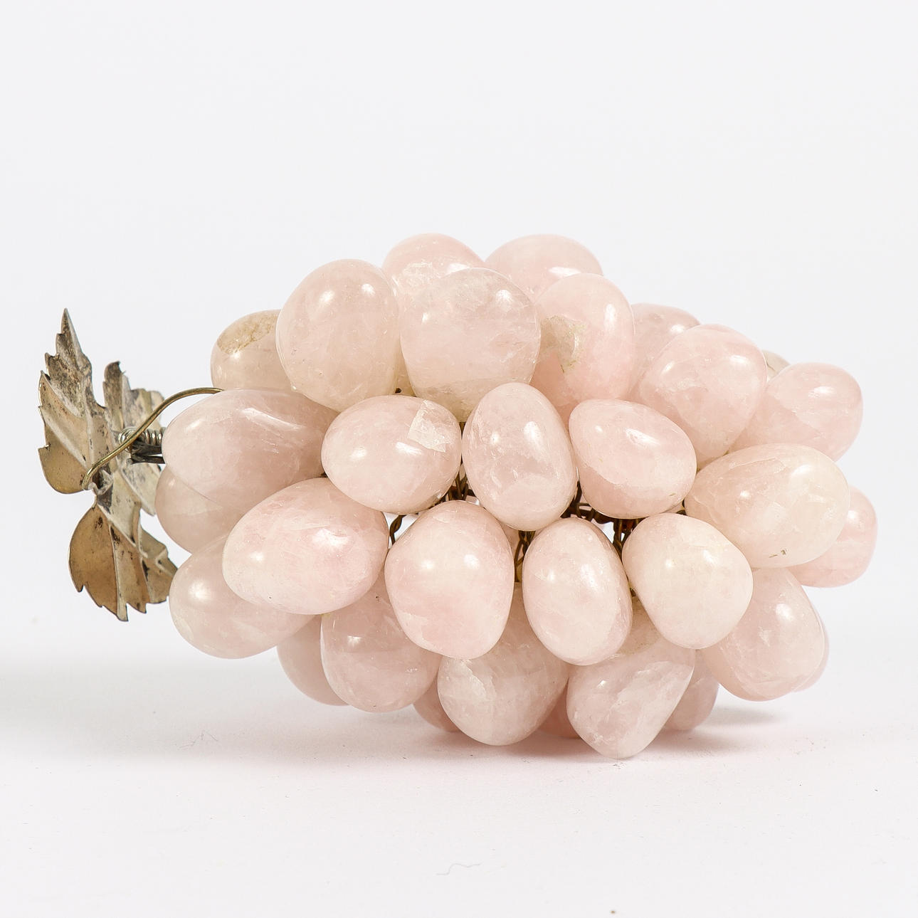 BORDSDEKORATION rosenkvarts, druvklase.