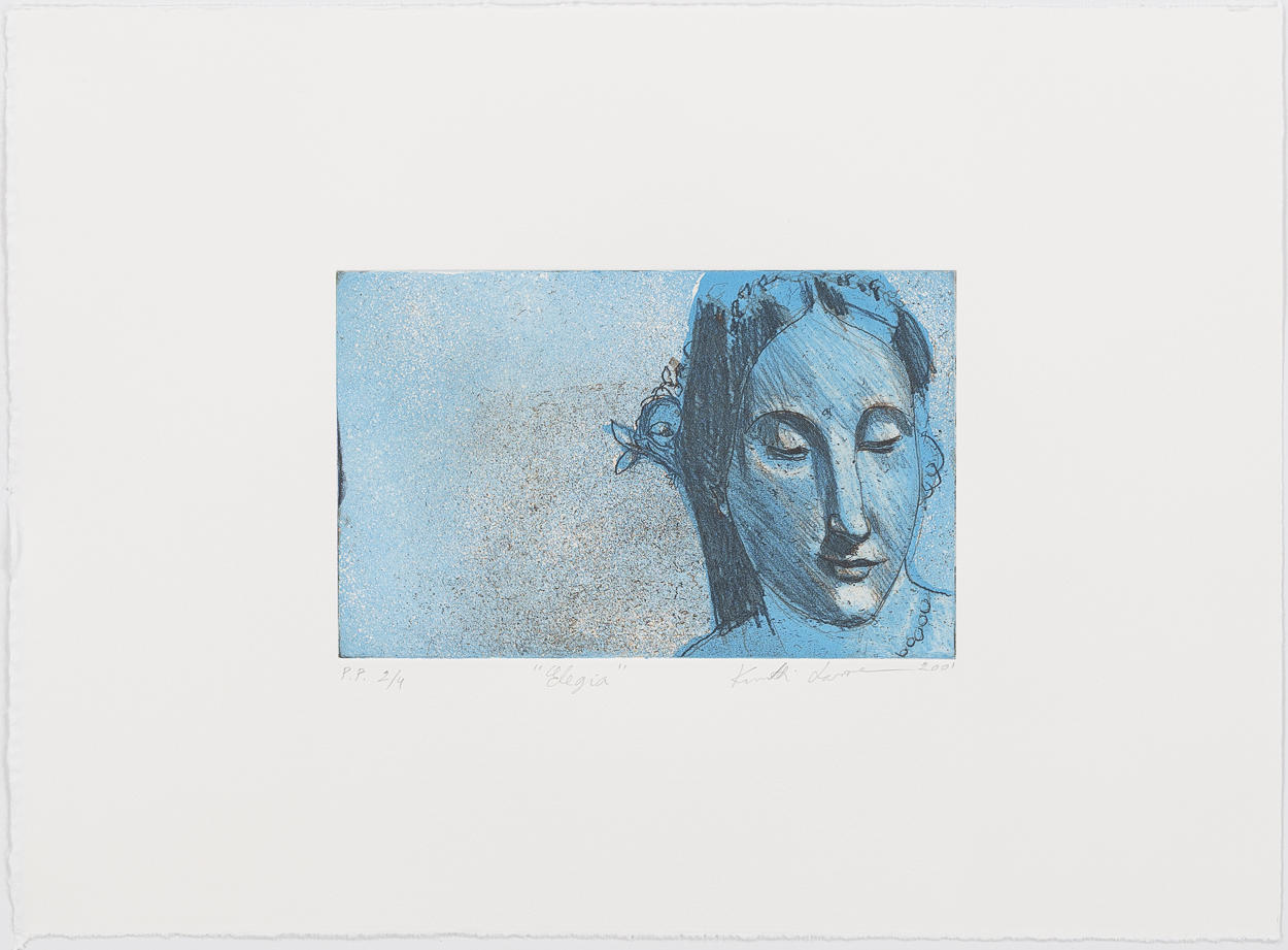 KUUTTI LAVONEN. "Elegia", etsning, oramat blad.