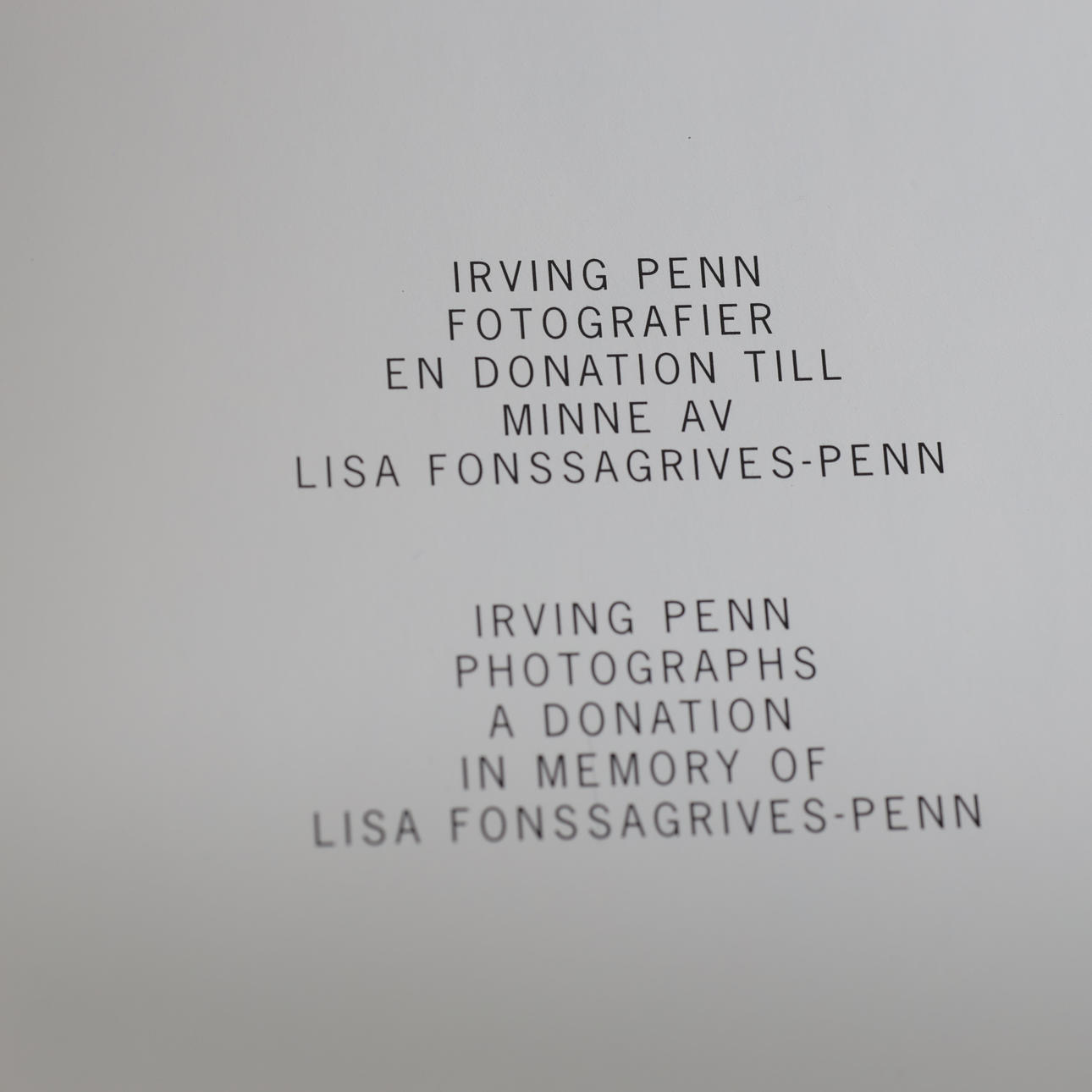 IRVING PENN (USA, 1917 - 2009). Fotobuch, „Eine Spende in Erinnerung an ...