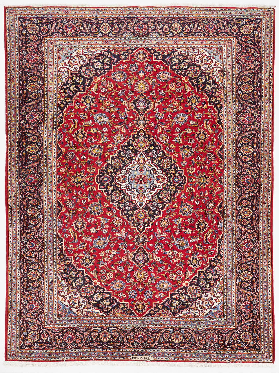 ORIENTAL CARPET, old, Keshan, signed, approx 325x245 cm.
