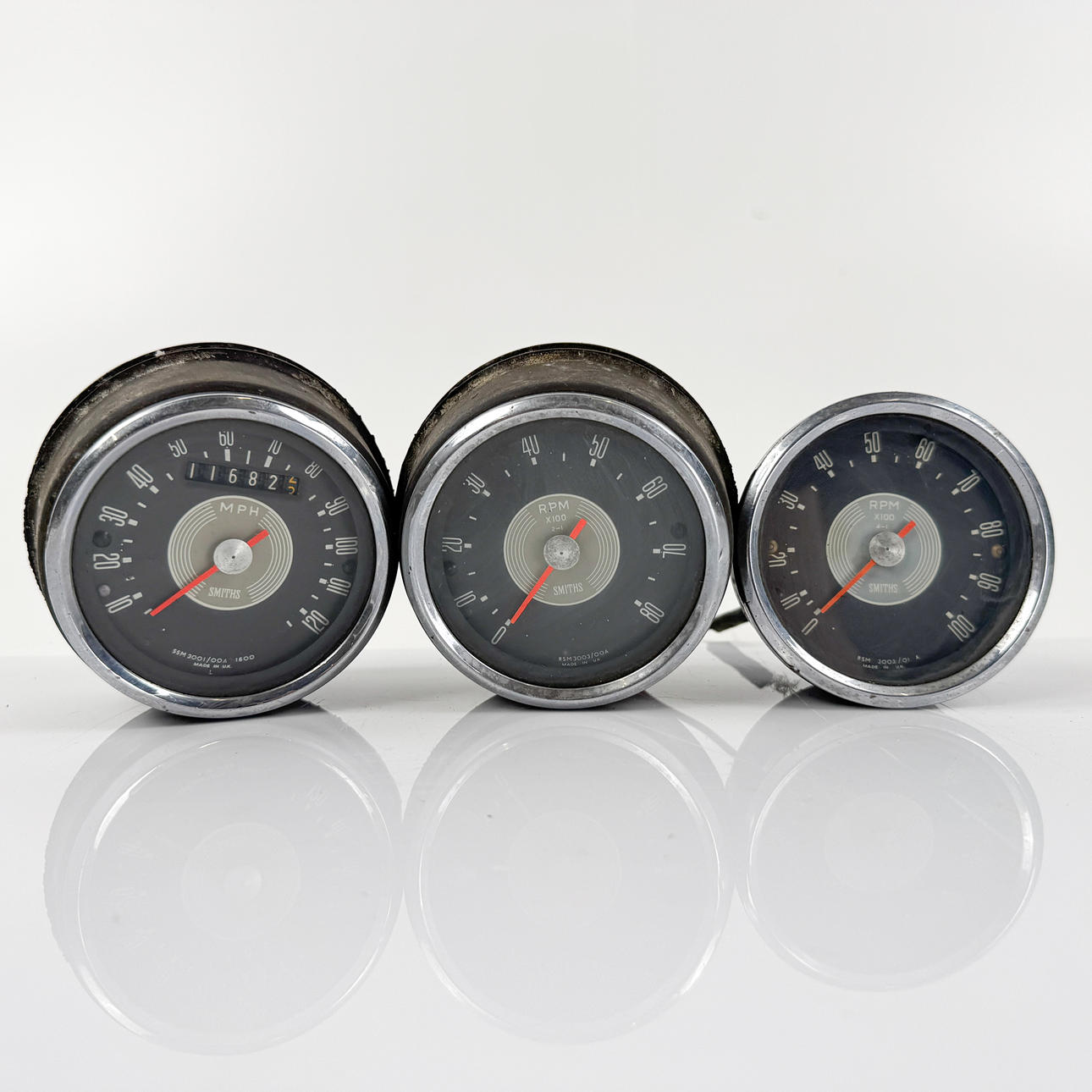SMITHS, mätare, 3 st, 1960-tal, England.