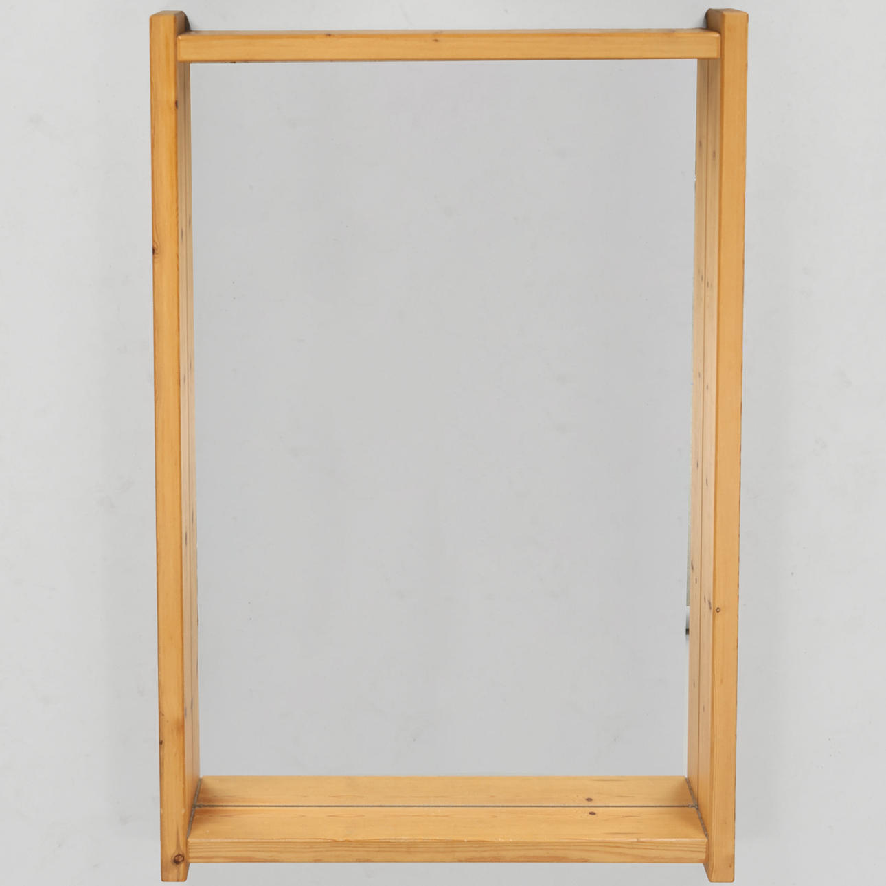 Mirror with solid pine frame, Scandinavia, 1970/1960s.
