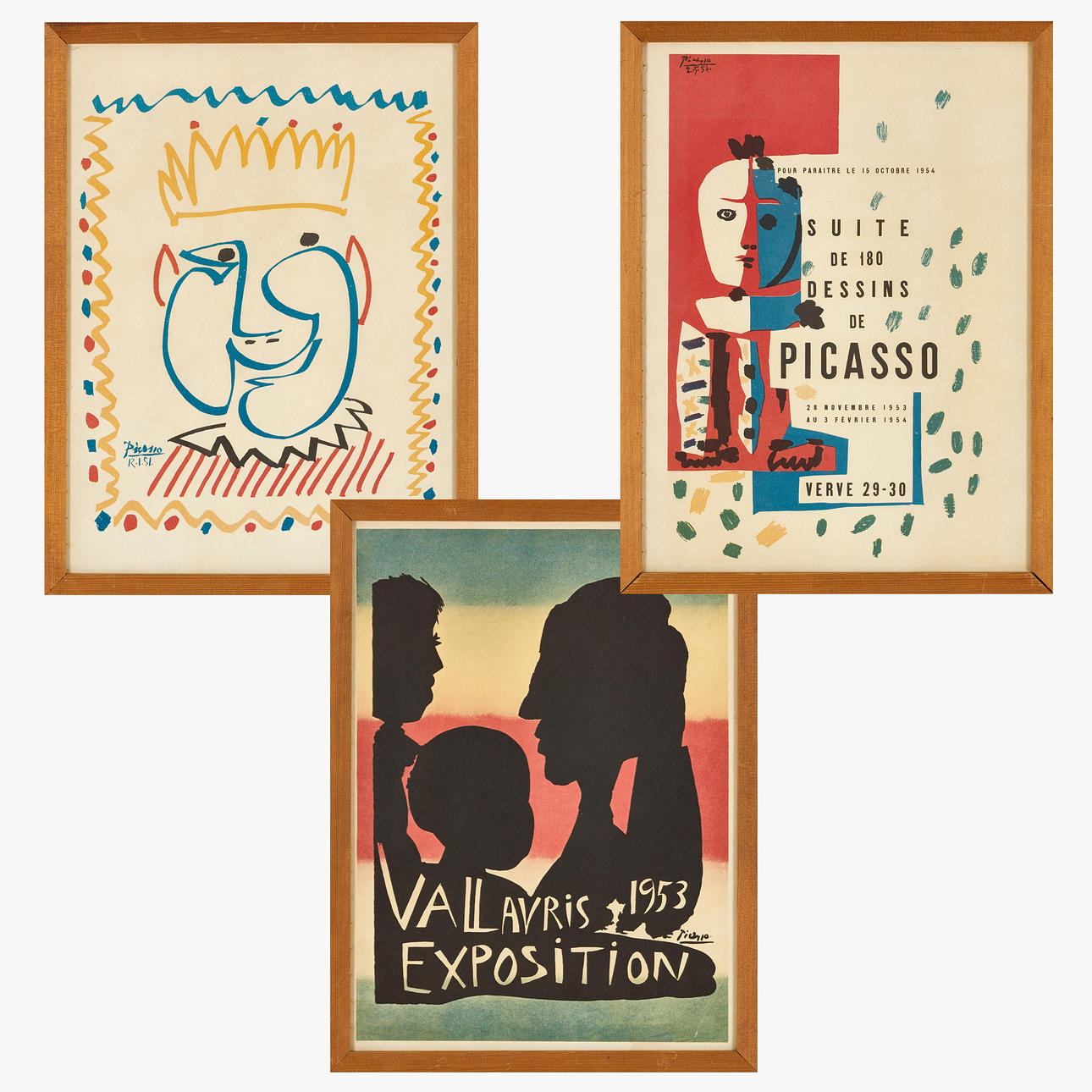 PICASSO, after, 3 graphic sheets.