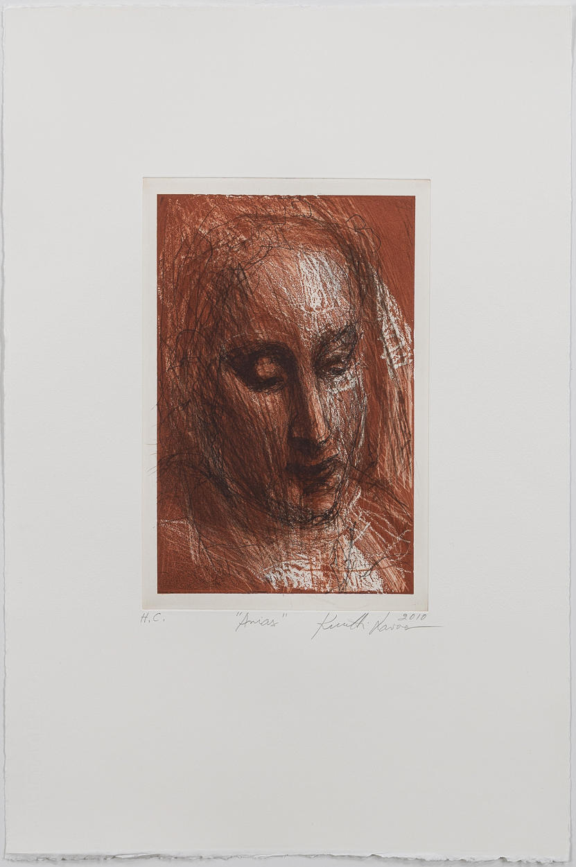 KUUTTI LAVONEN. "Arias", etsning, oramat blad.