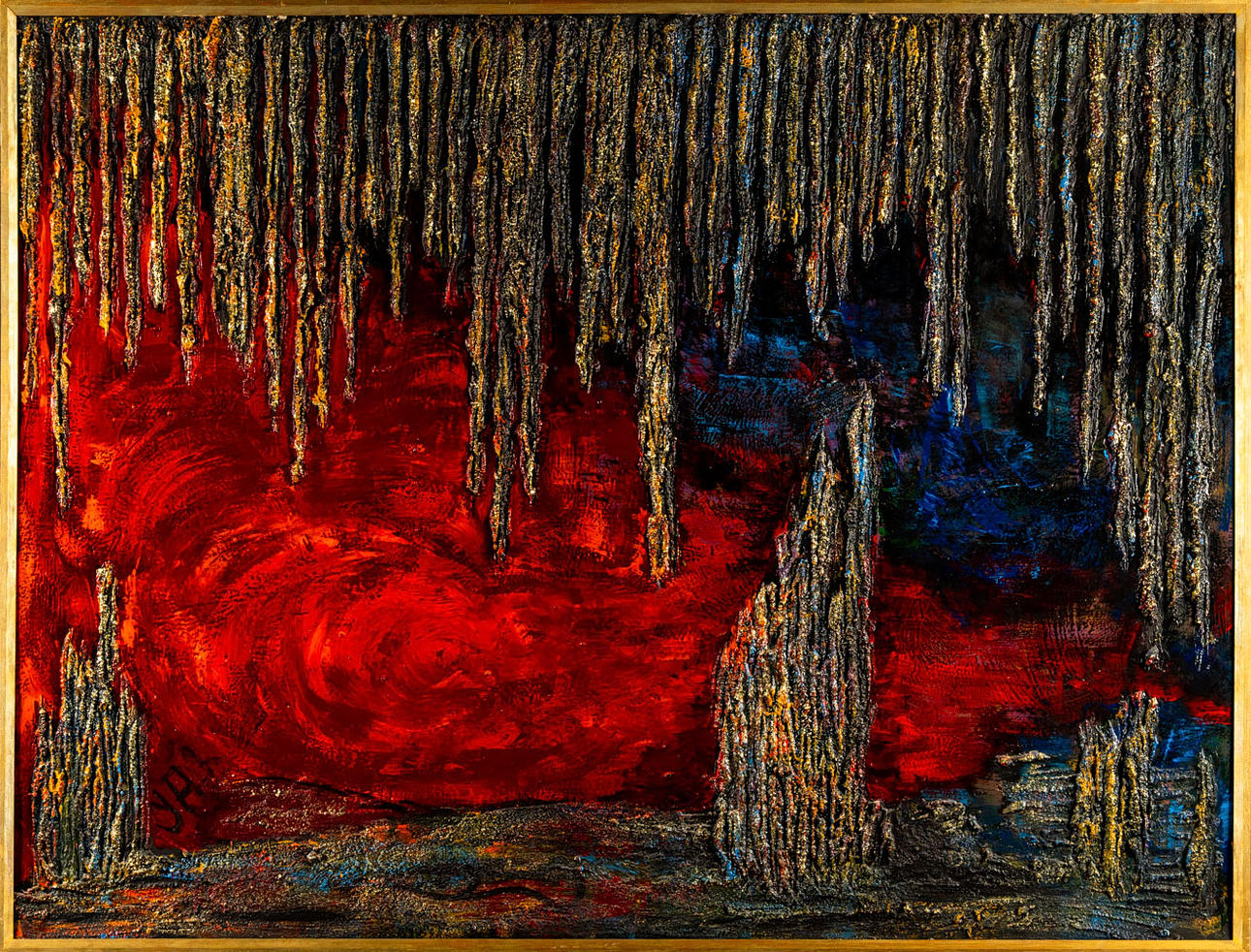 INGRID AHLQVIST. Mixed media on panel, signed, 1900s.