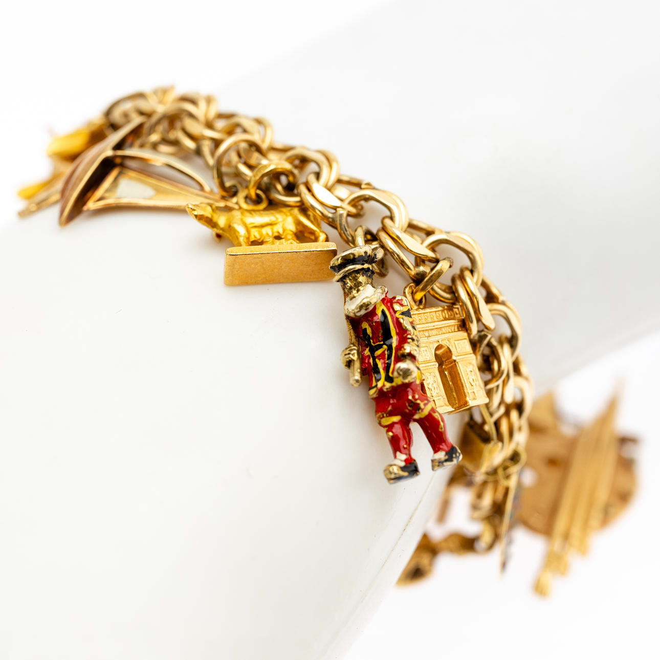 bracelet with charms.