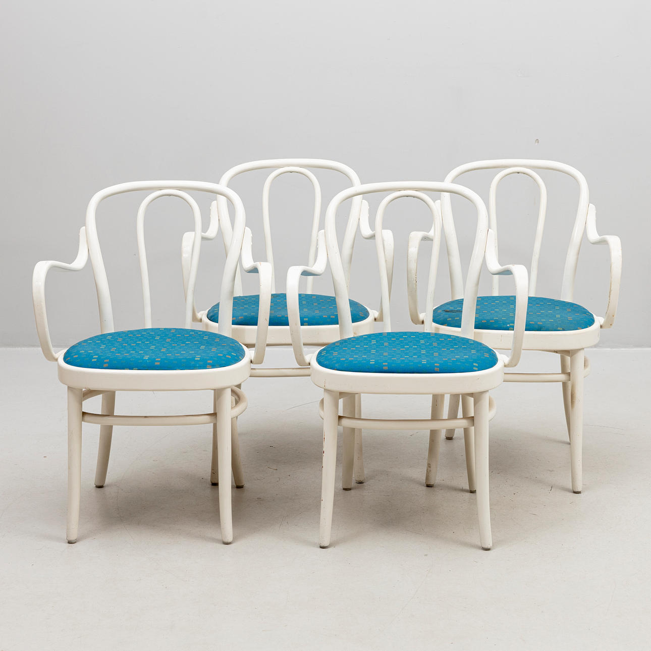 KARMSTOLAR, 4 st, böjträ, "Wien", Gemla.