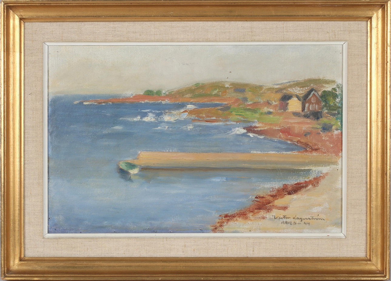 VICTOR LAGERSTRÖM. “Arild”, oil on canvas, signed and dated -44.