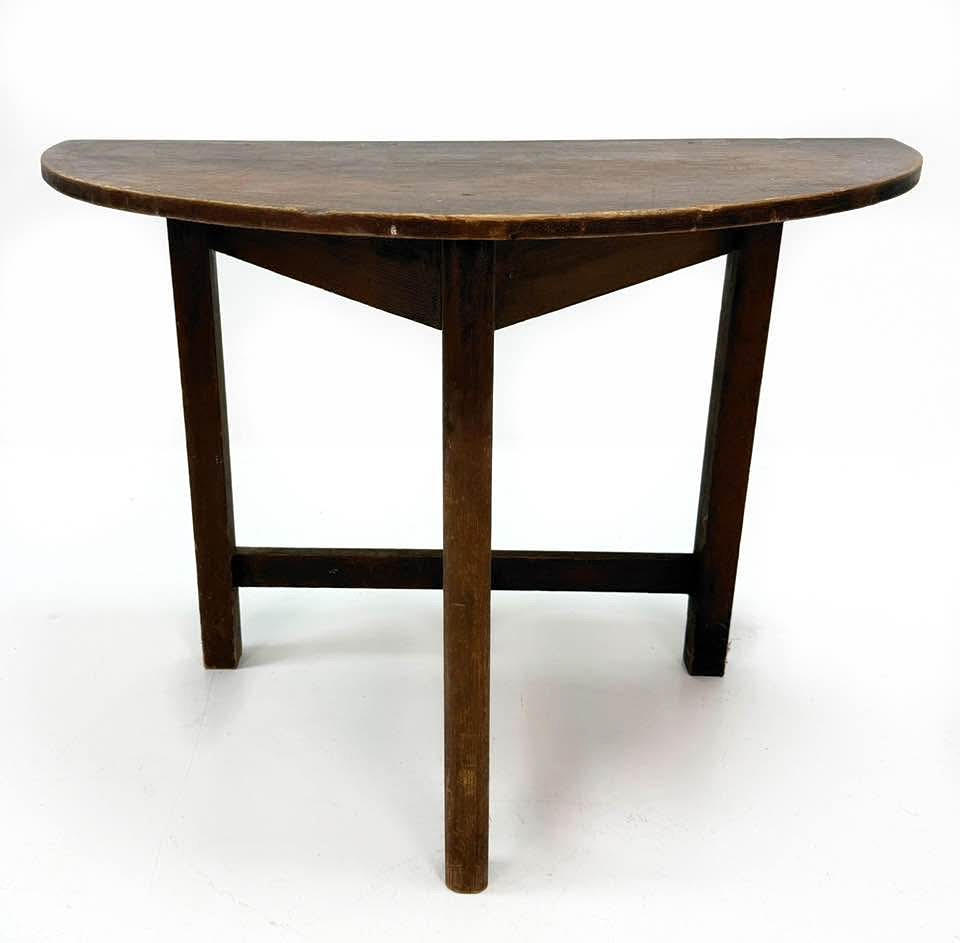 CRESCENT TABLE - wood, early 20th century.