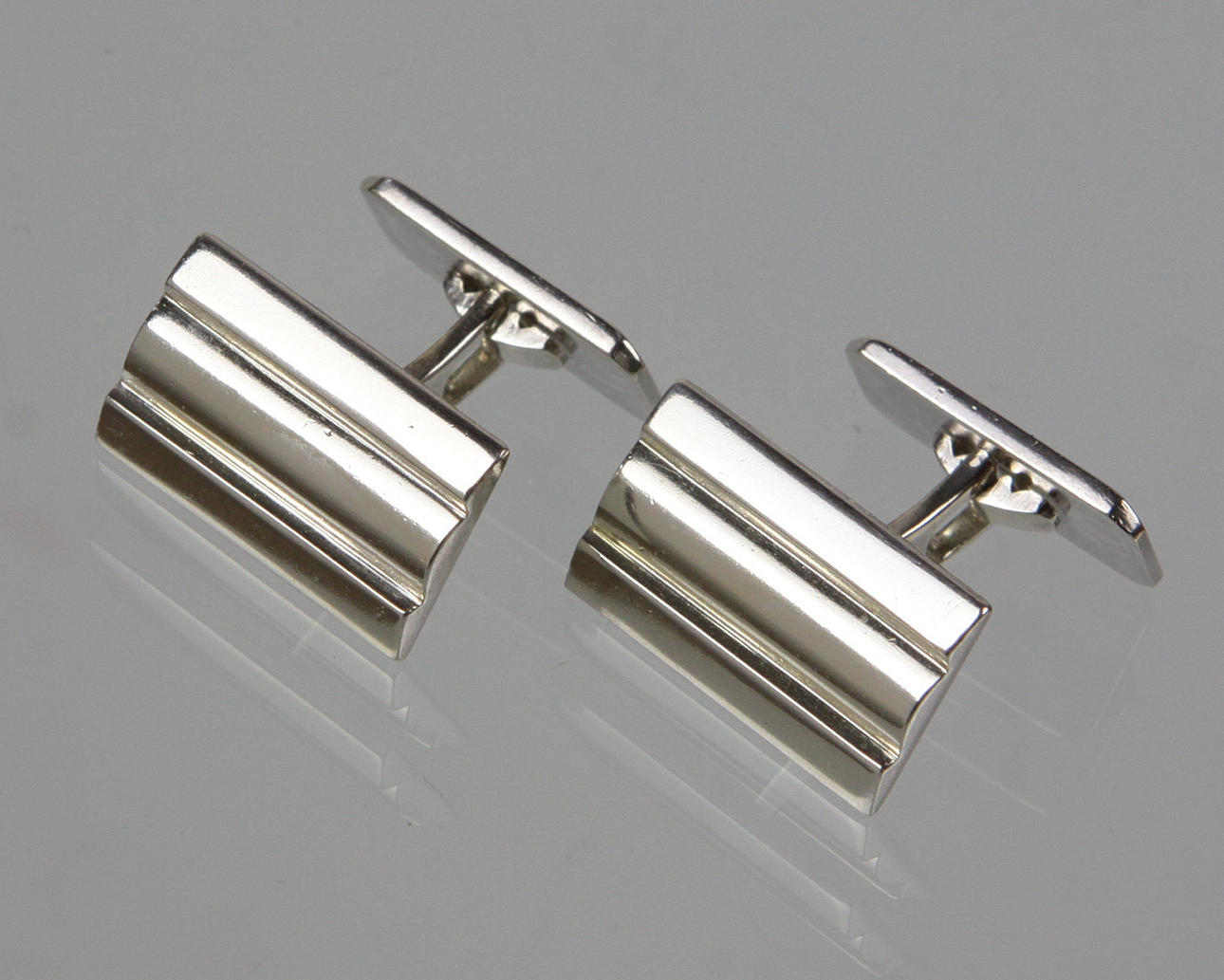 MANSCHETTKNAPPAR, ART DECO, 835 SILVER.