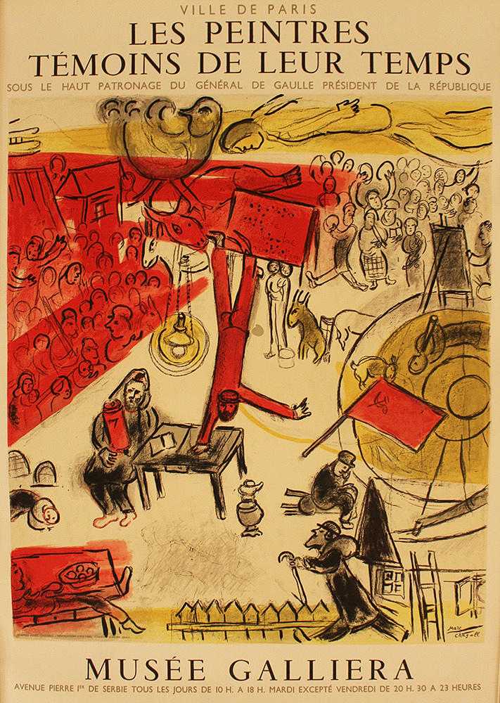MARC CHAGALL. grafisk affisch, revolution.