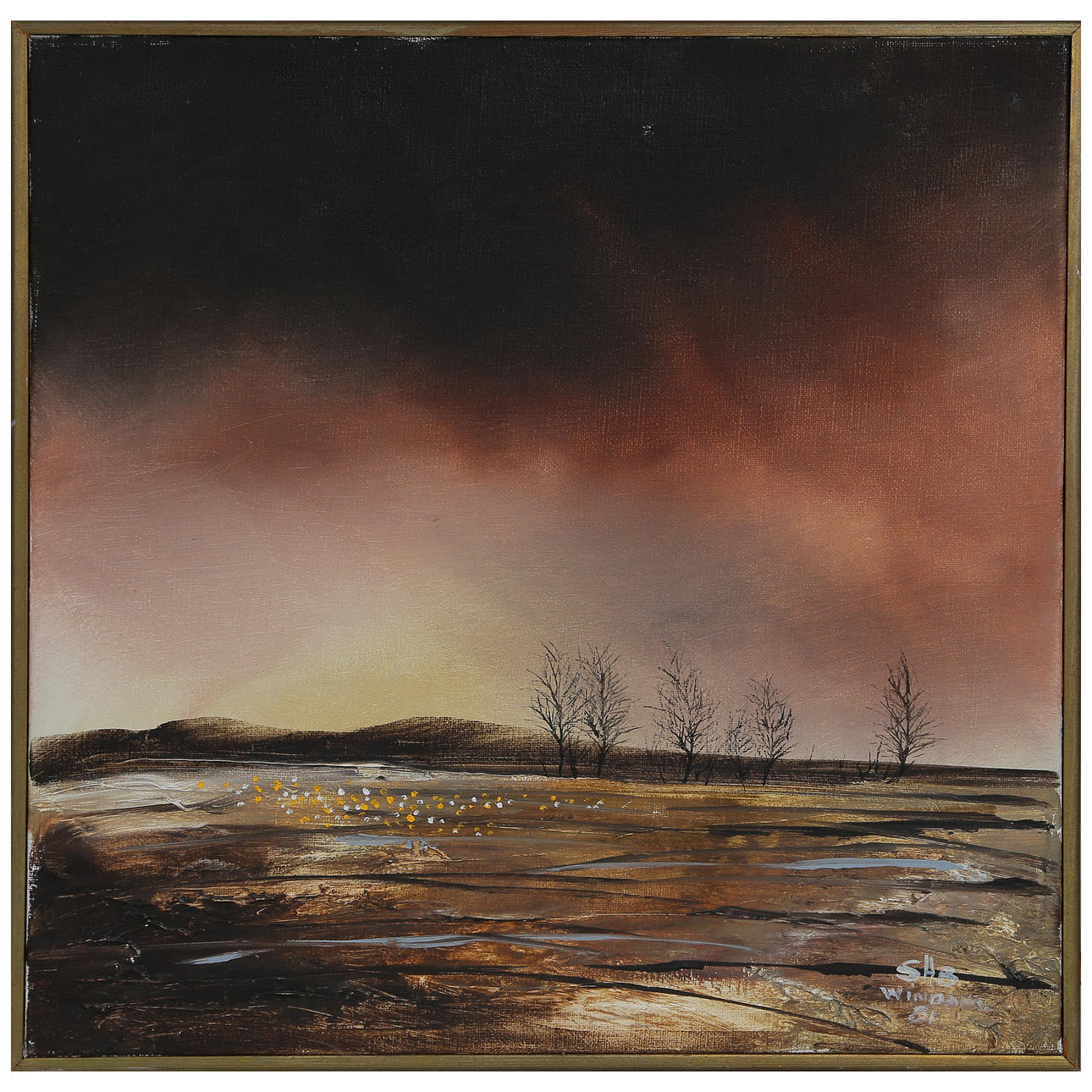 STEPHEN WINDAHL “HÖST” OIL ON CANVAS, SIGNED, DATED, TEXT ON VERSO.