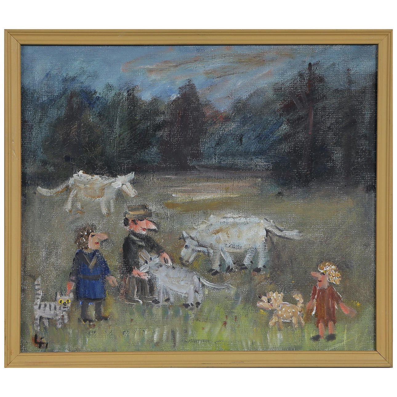 OIDENTIFIERAD KONSTNÄR, OLJA PÅ DUK, SIGNERAD.