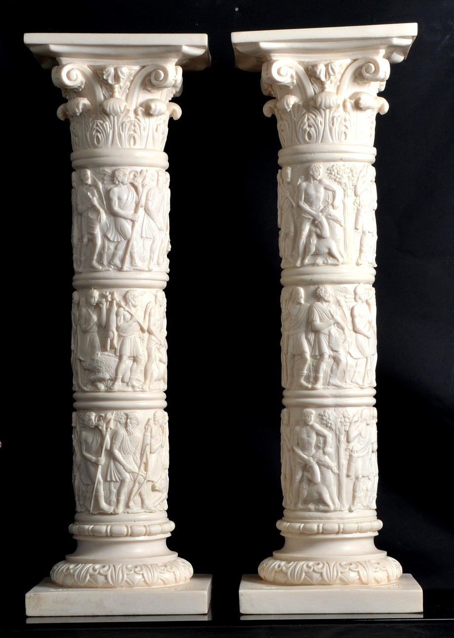 PIEDESTALER, 1 par, konstmassa.