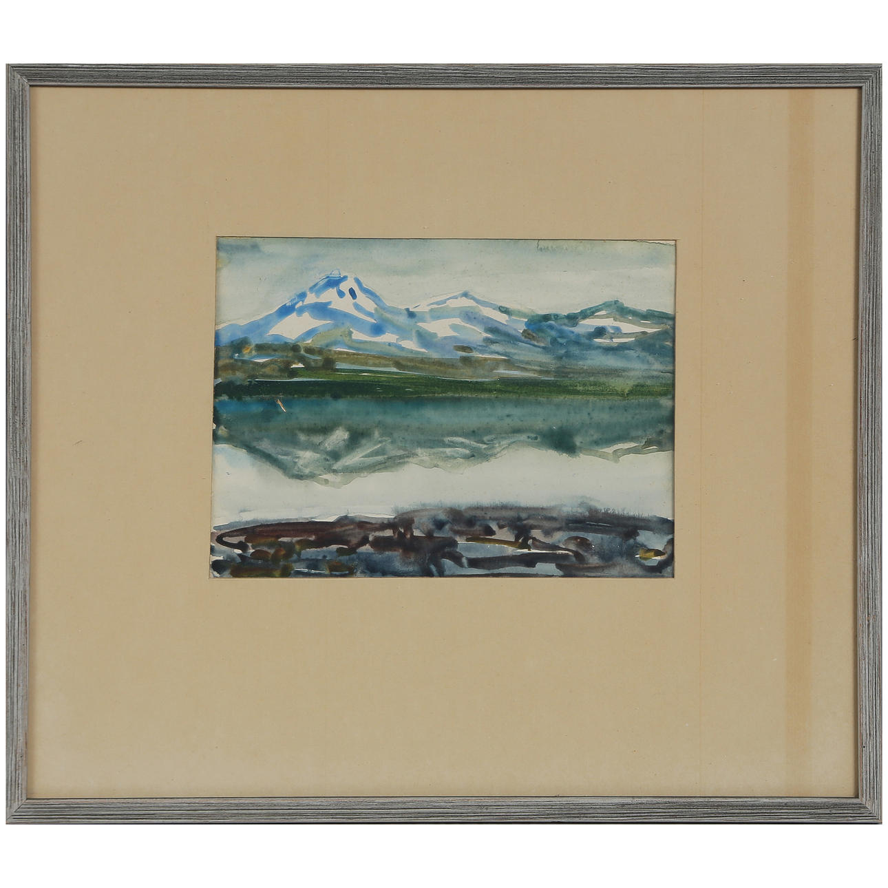 UNKNOWN ARTIST, WATERCOLOR, GLAZED.