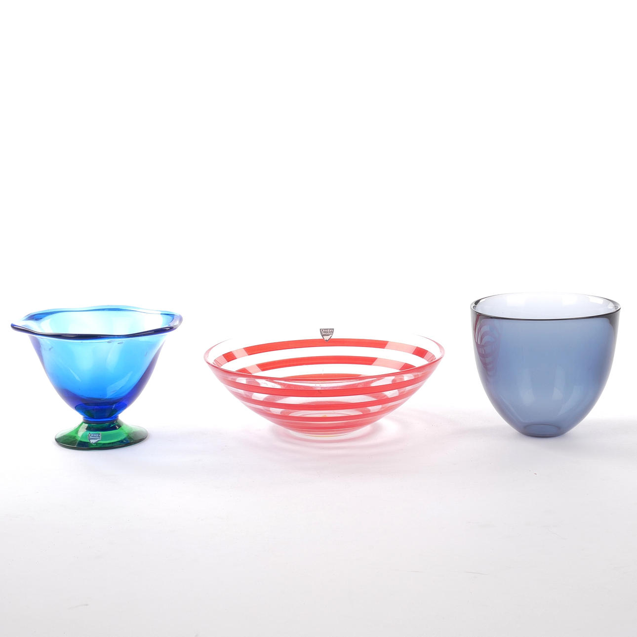 SKÅLAR, 3 st, glas, Orrefors.