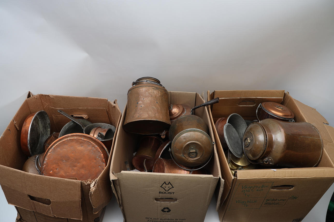 PARTI KOPPAR, 4 lådor.