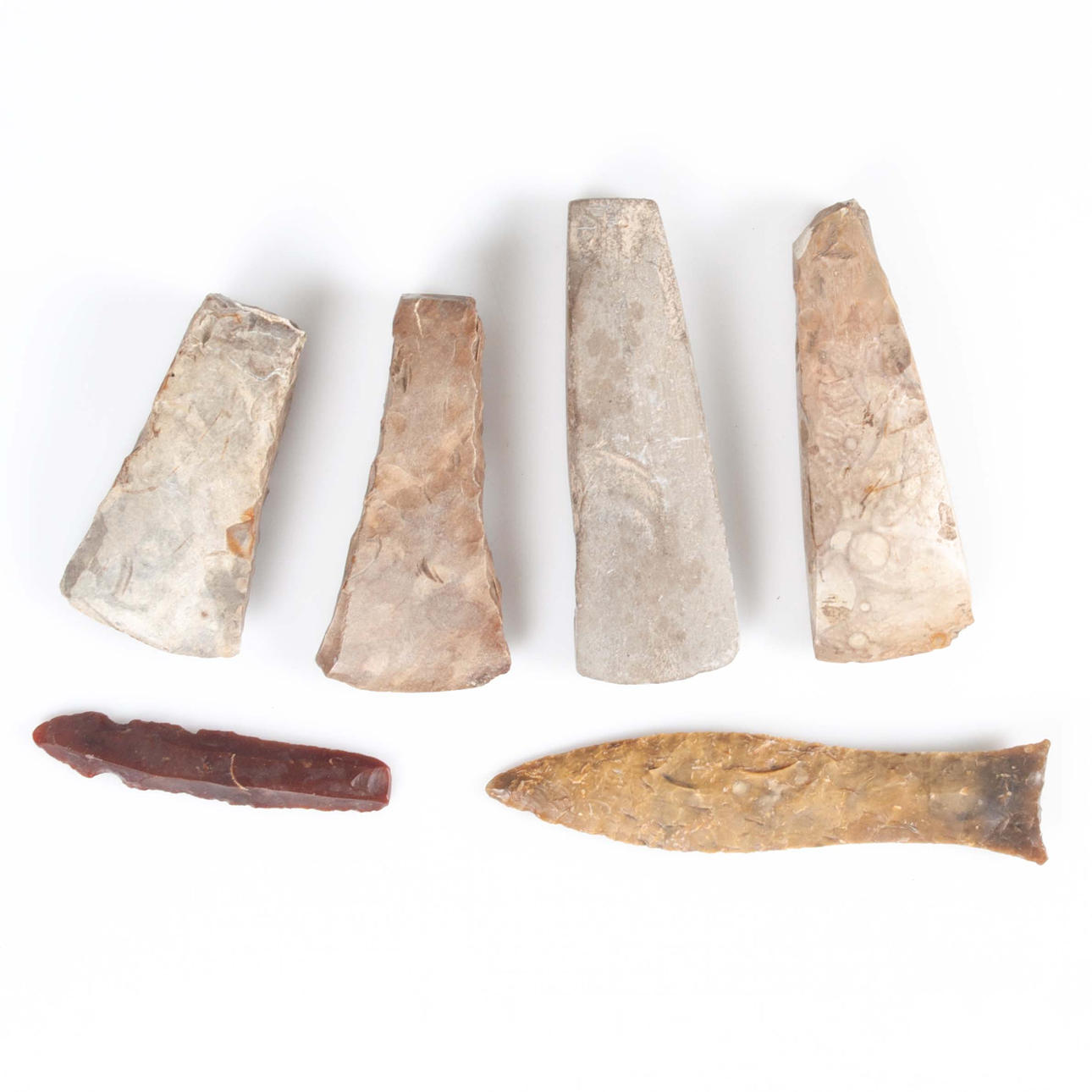 FLINTAFÖREMÅL 6 delar.