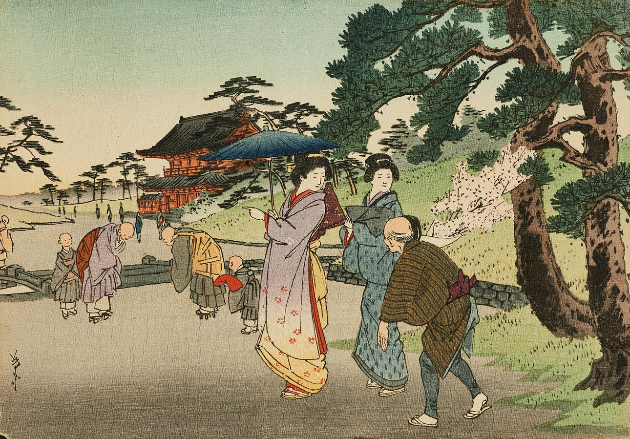 JAPANSKA TRÄSNITT, 3 st på crepepapper.