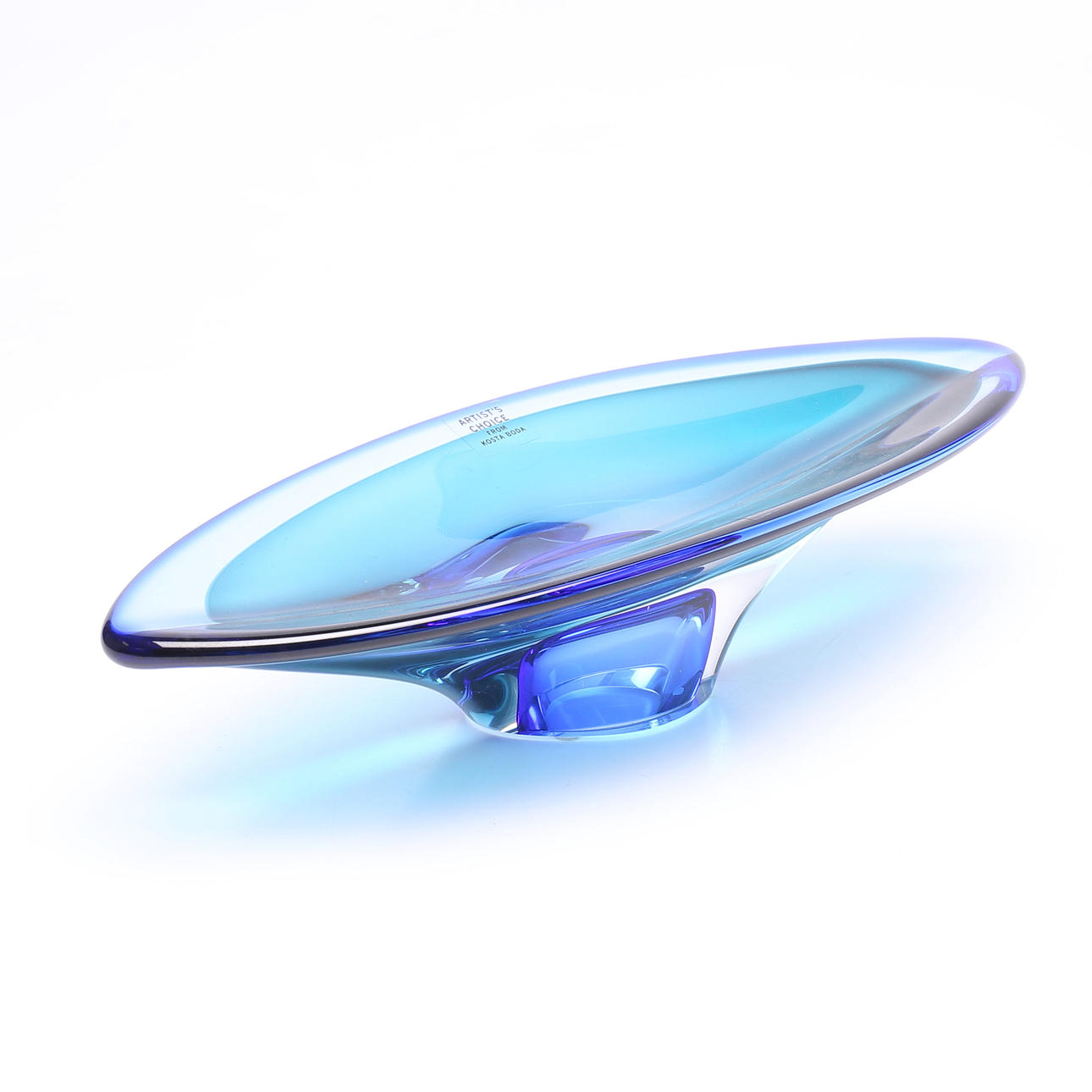 GÖRAN WÄRFF. a glass dish, Kosta Boda, signed.