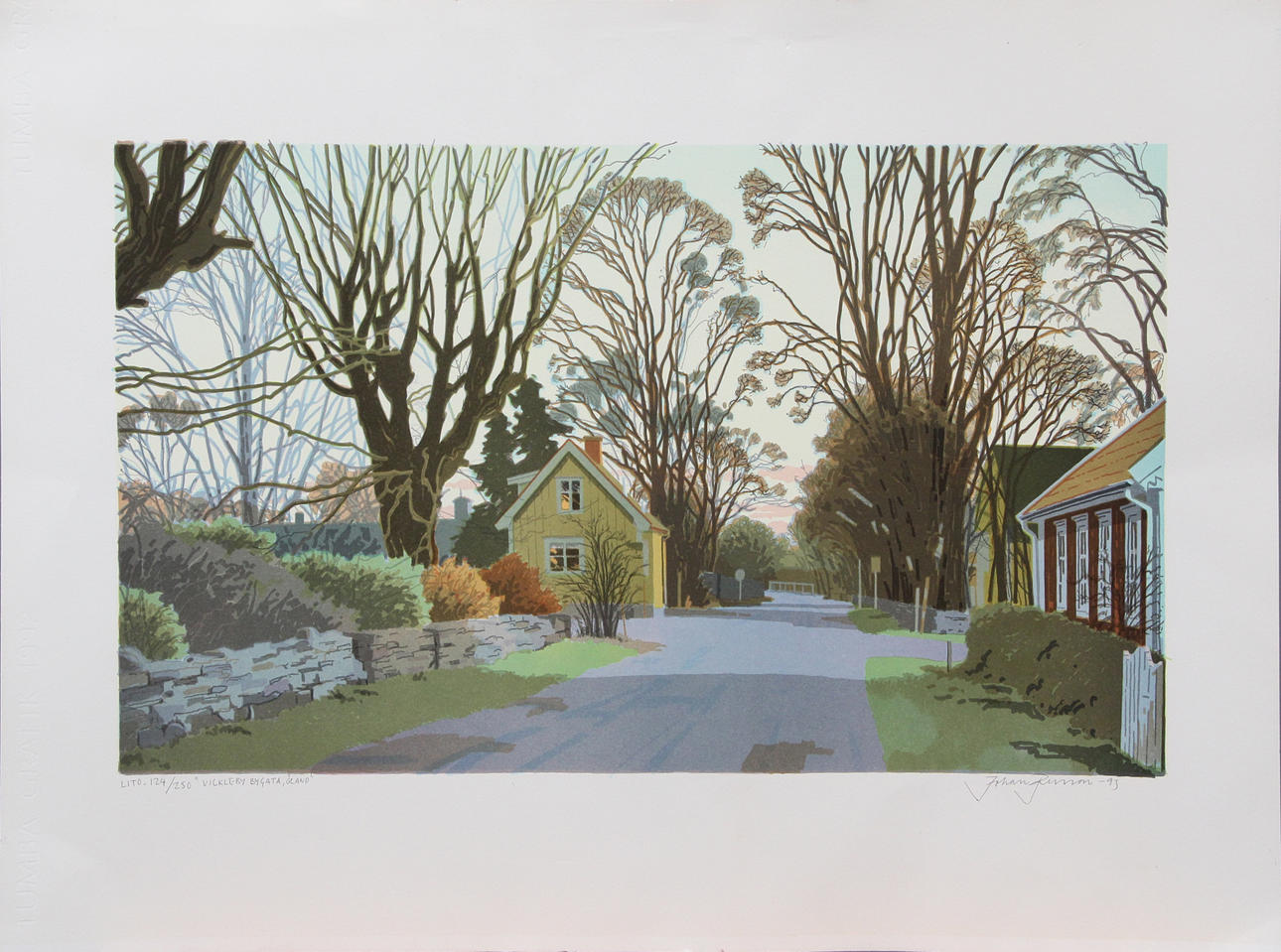 JOHAN PERSSON. LITO, signed, 1993.