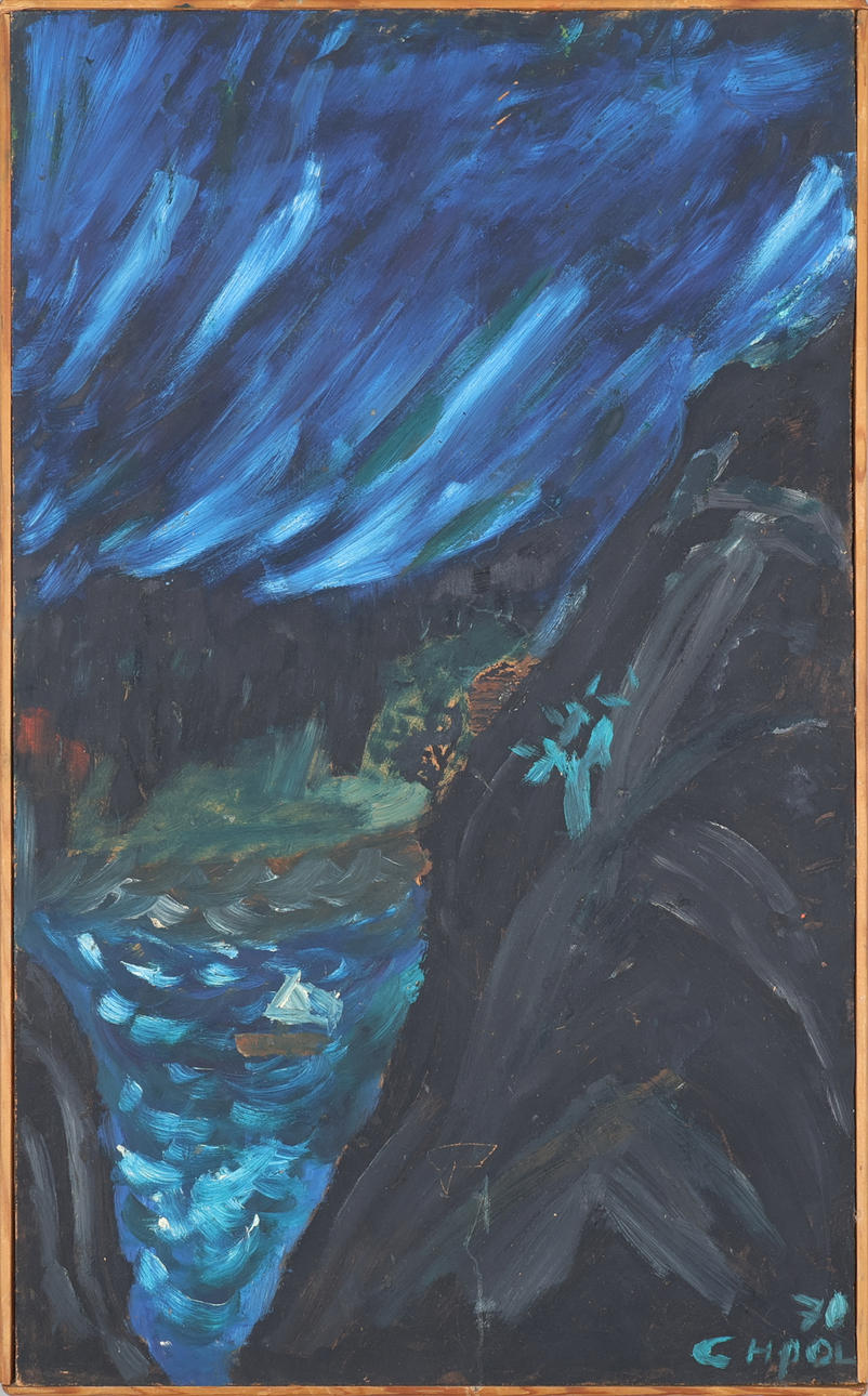 OIDENTIFIERAD KONSTNÄR. Oil on panel, signed Chpol and dated -70.