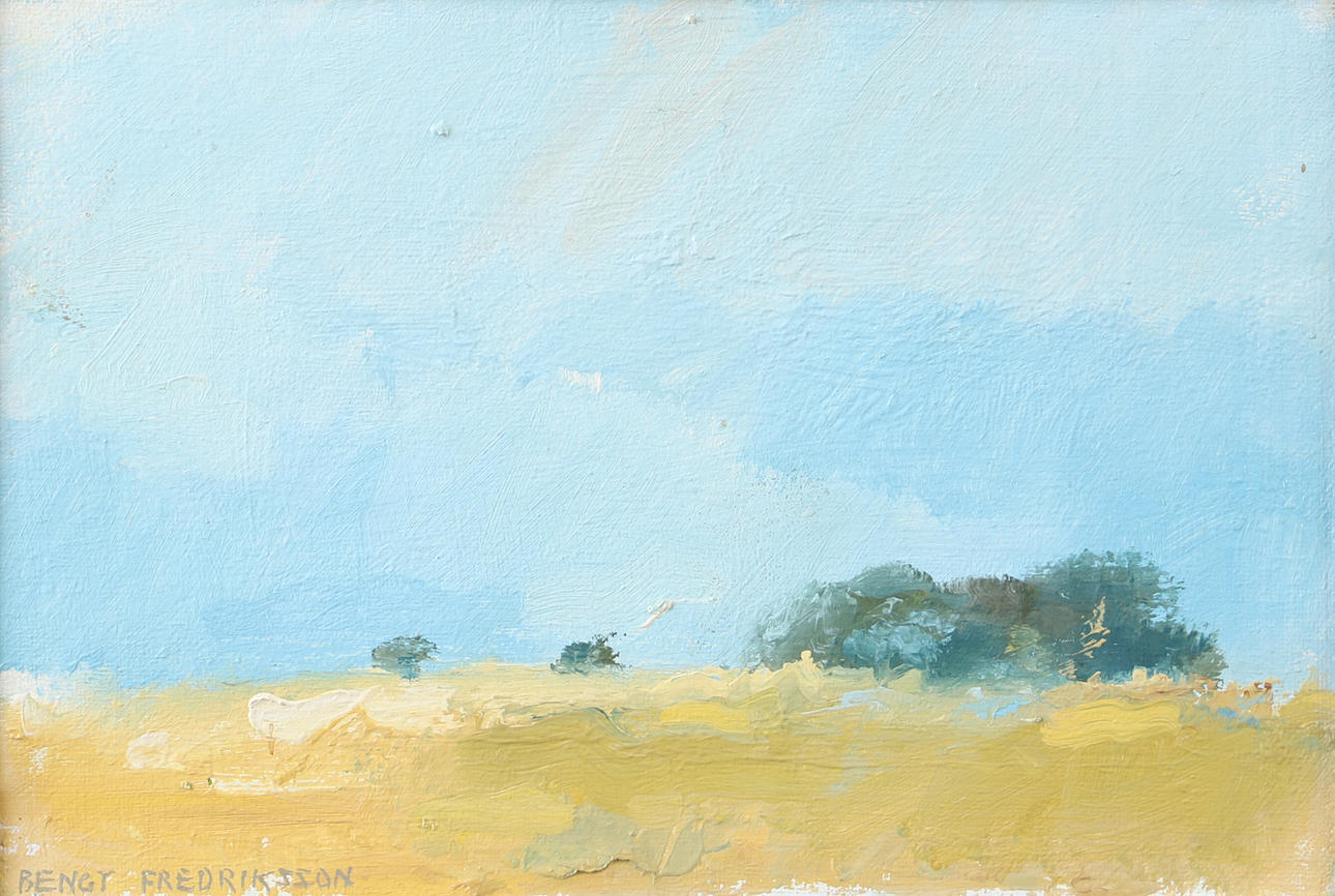 BENGT FREDRIKSSON. Landskap, olja på duk, signerad.