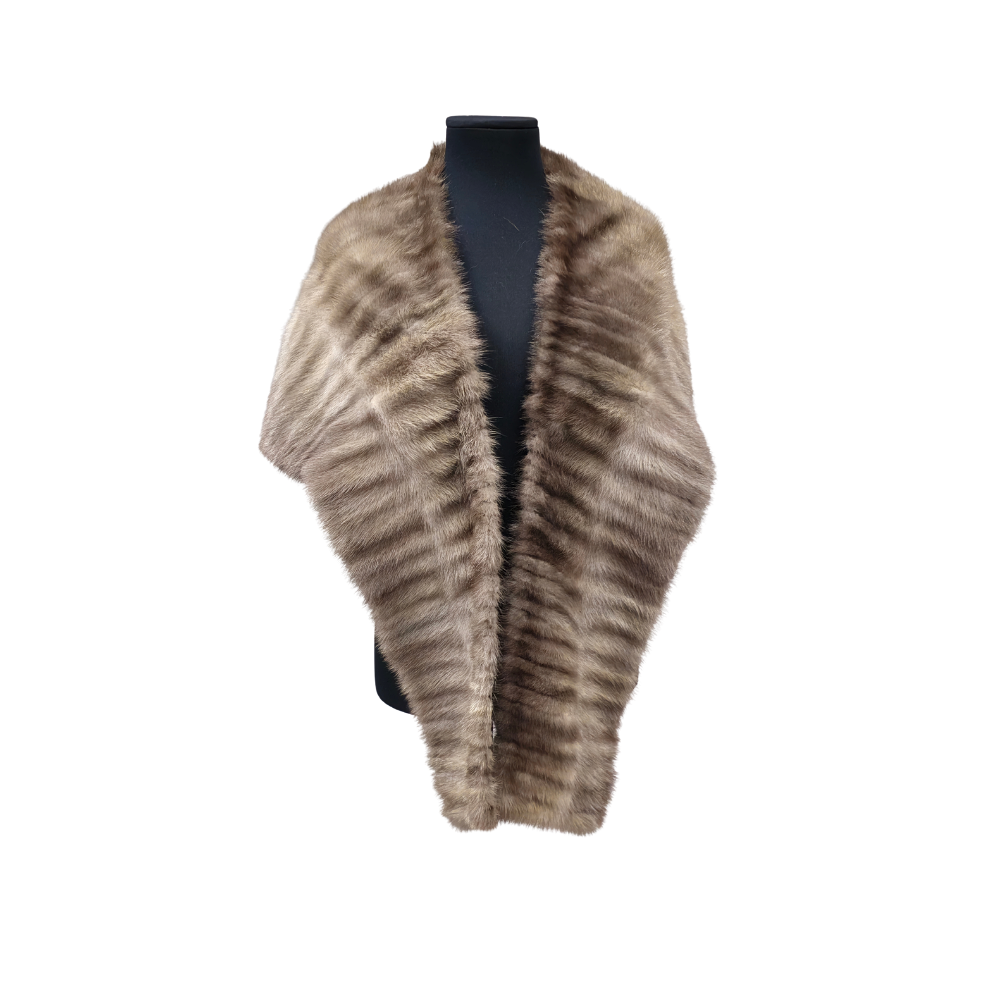 GRAY MINK STOLE.