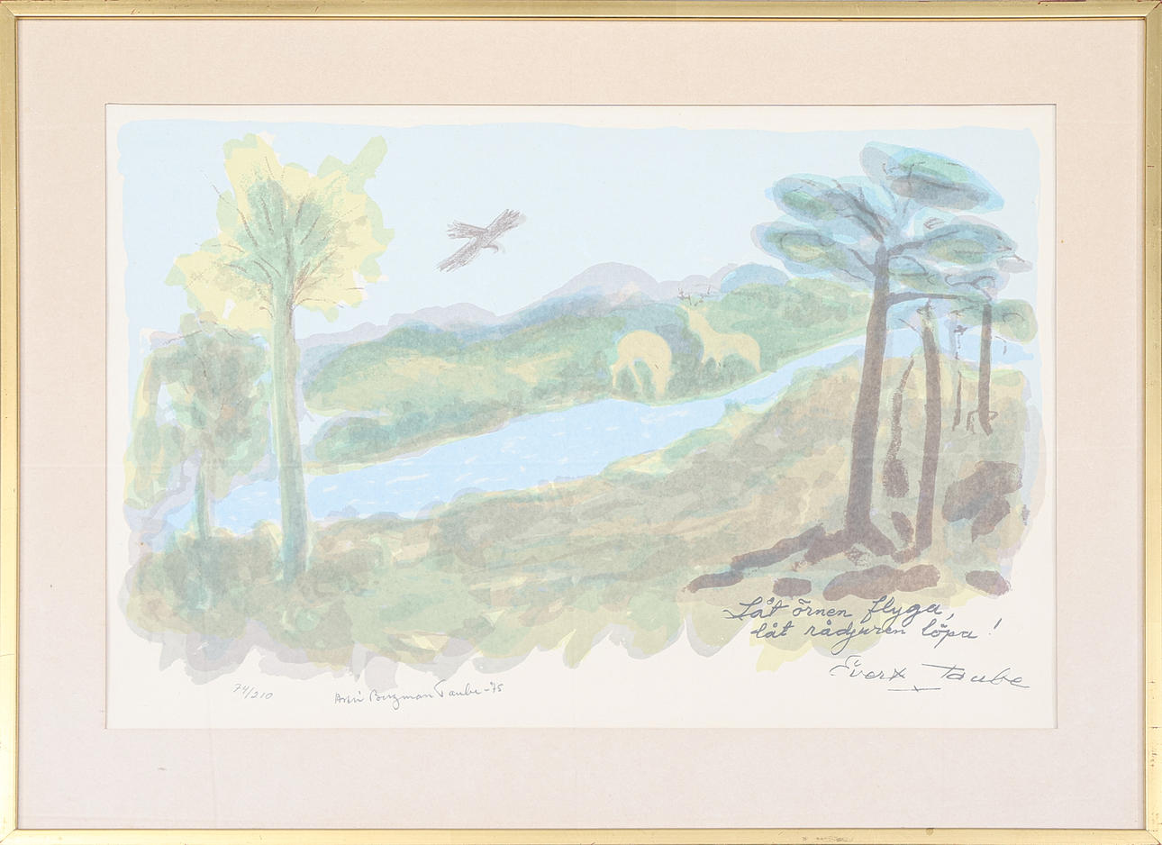 ASTRI BERGMAN-TAUBE. Lithograph, signed, numbered 74/210, dated -75.